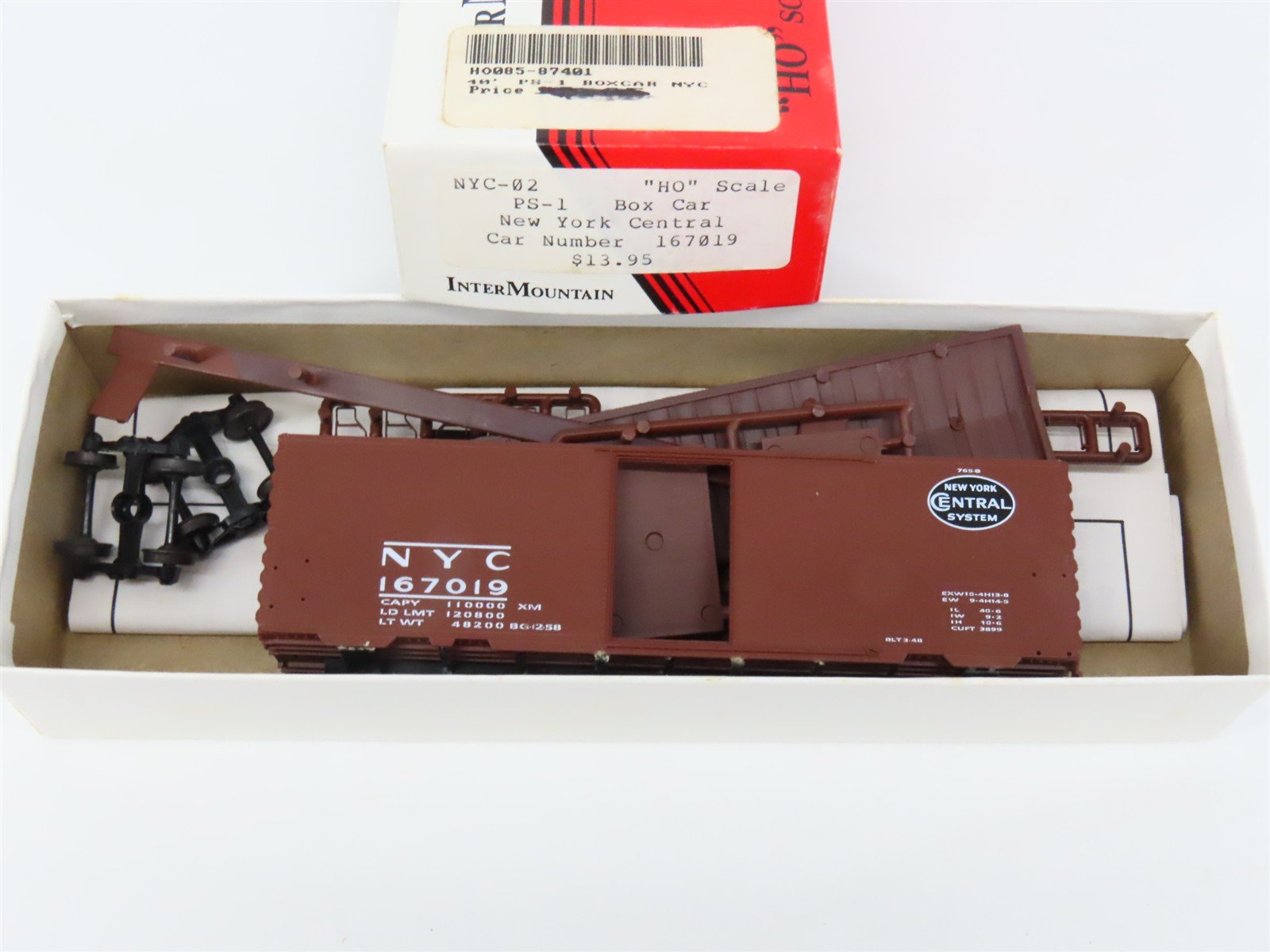 HO Scale InterMountain Kit NYC-02 NYC New York Central 40' Box Car #167019