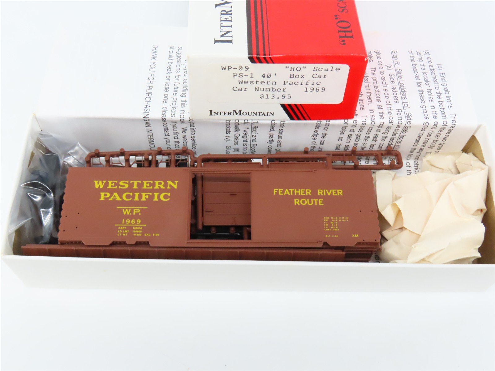 HO Scale InterMountain Kit WP-09 WP Feather River Route 40' Box Car #1969