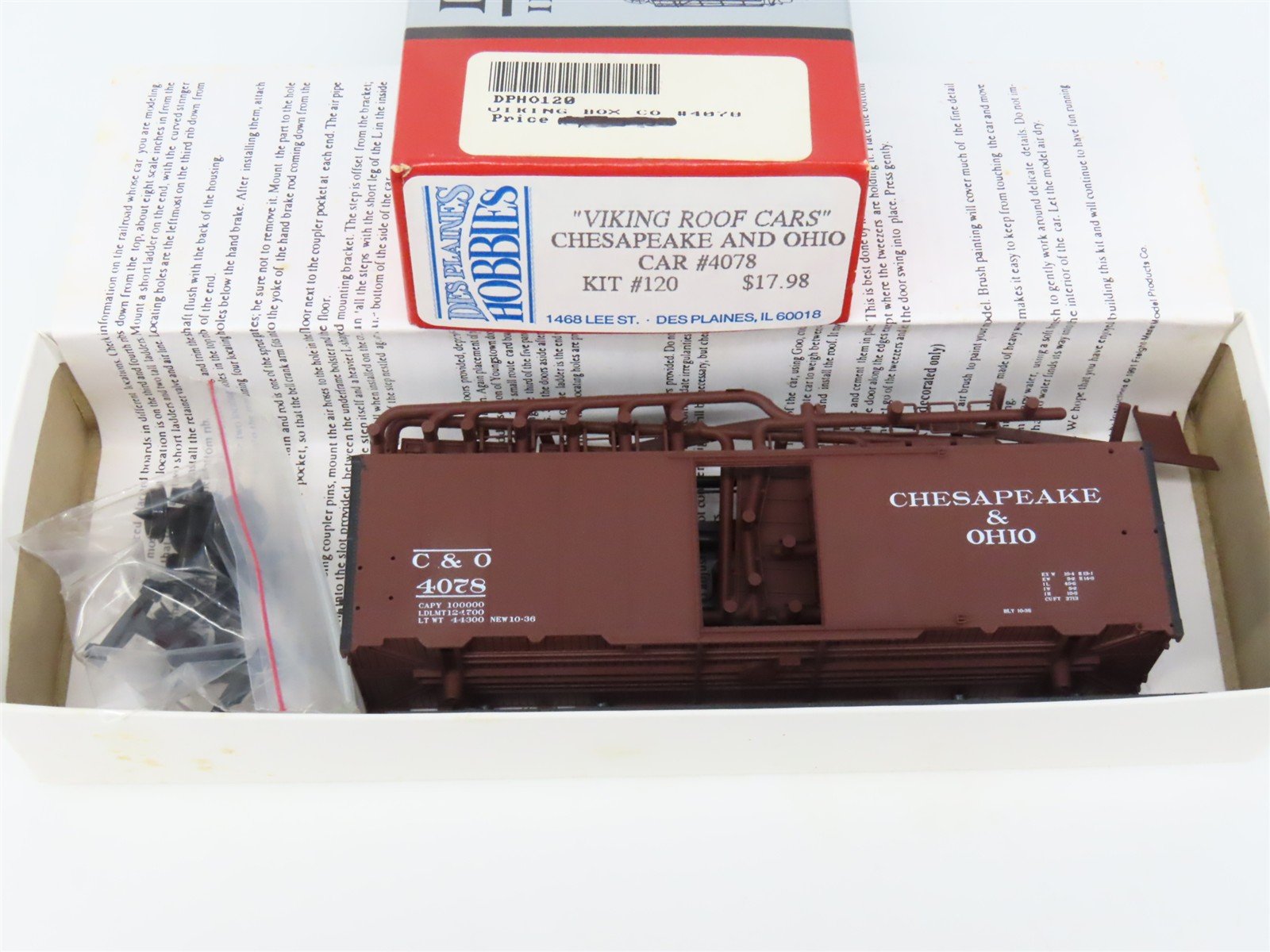HO Scale IMWX/Des Plaines Hobbies Kit 120 C&O 