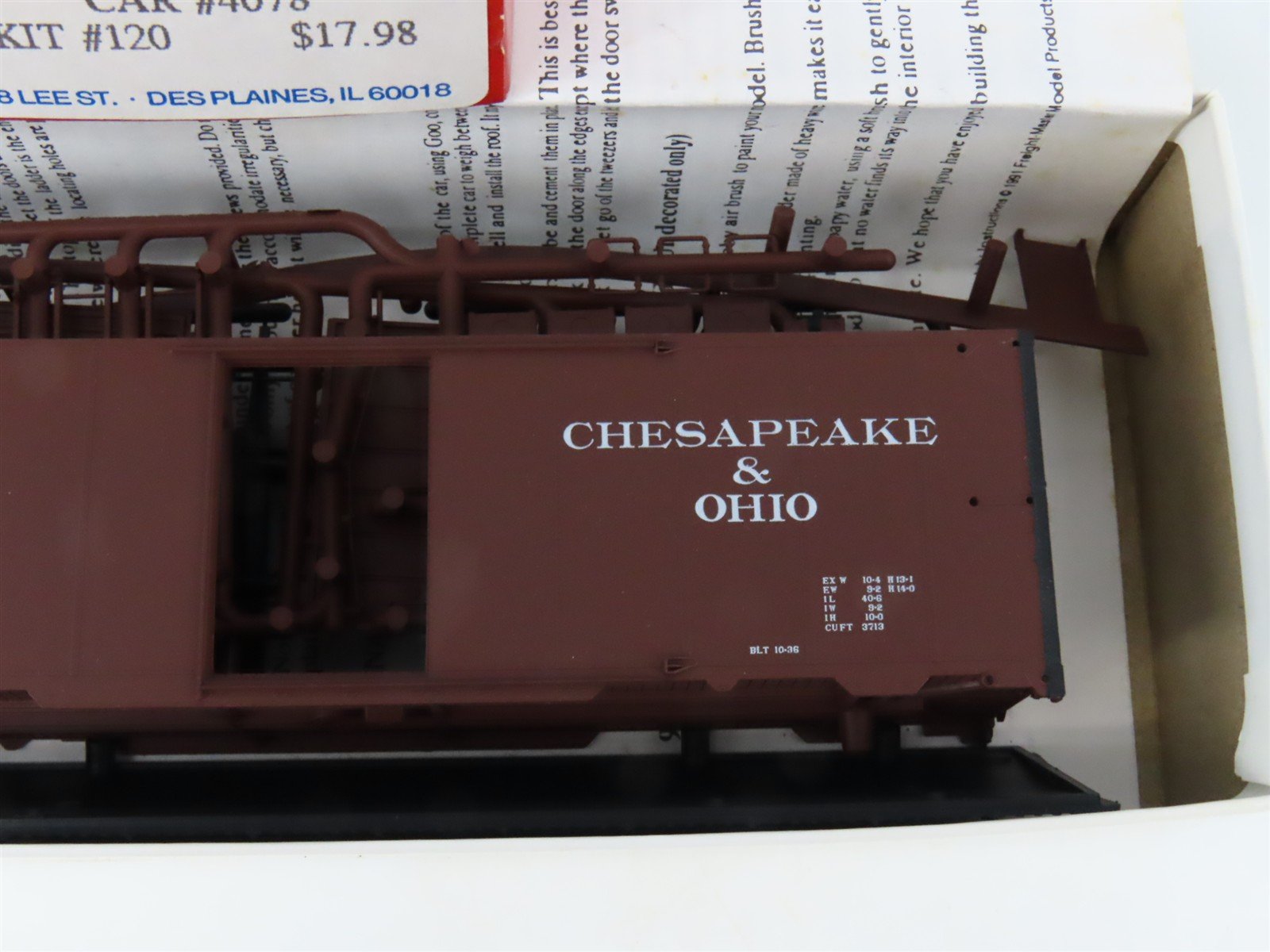 HO Scale IMWX/Des Plaines Hobbies Kit 120 C&O 