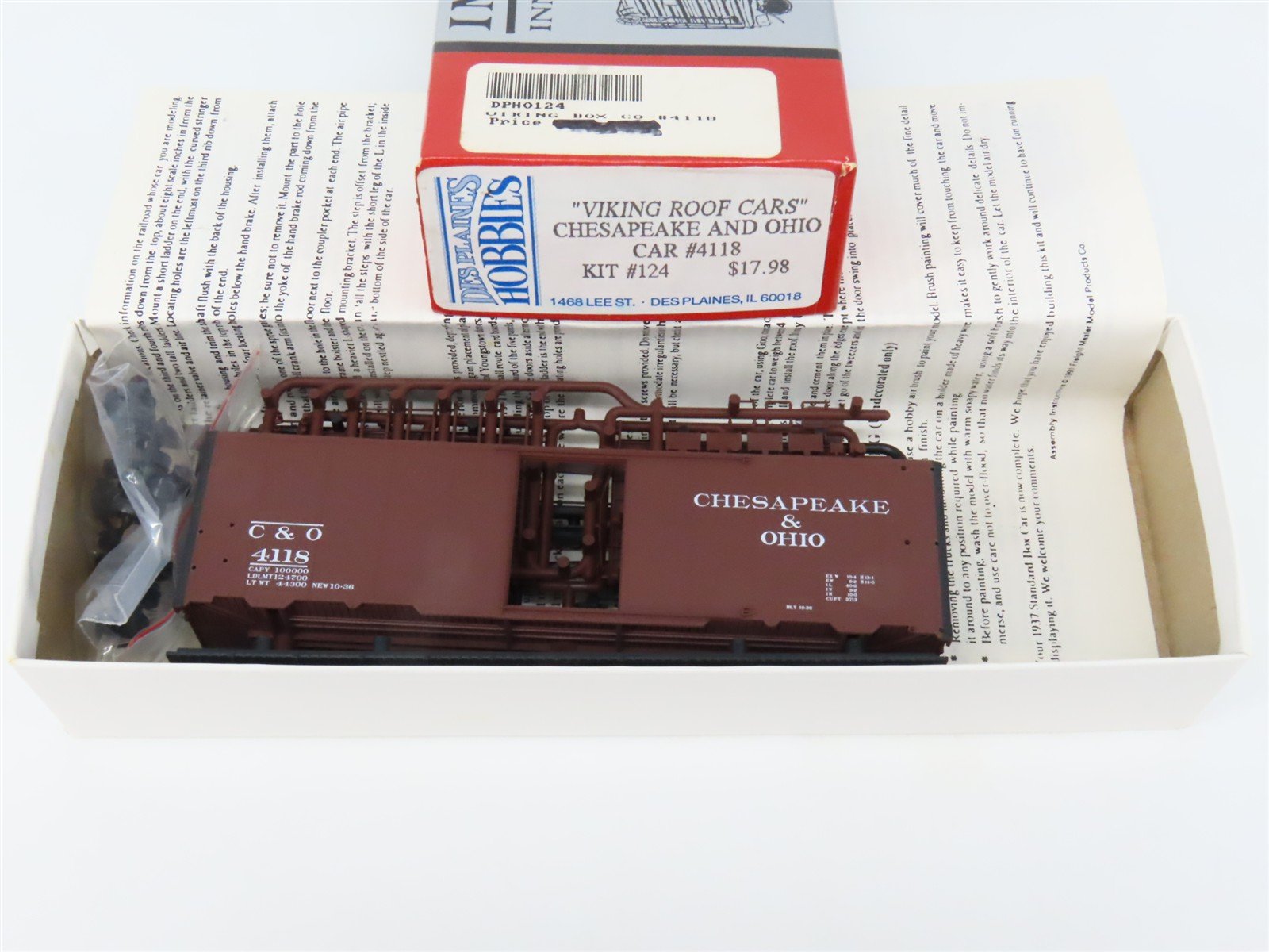 HO Scale IMWX/Des Plaines Hobbies Kit 124 C&O 