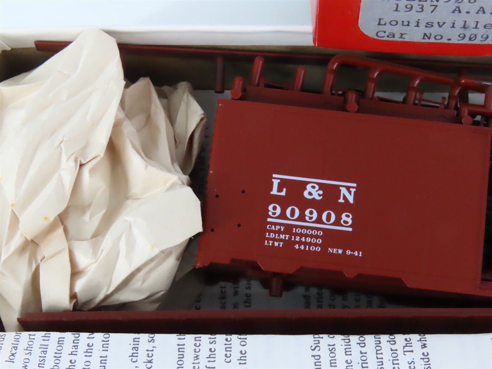 HO Scale IMWX Kit HOBLN908 L&N Louisville & Nashville 1937 AAR Box Car #90908