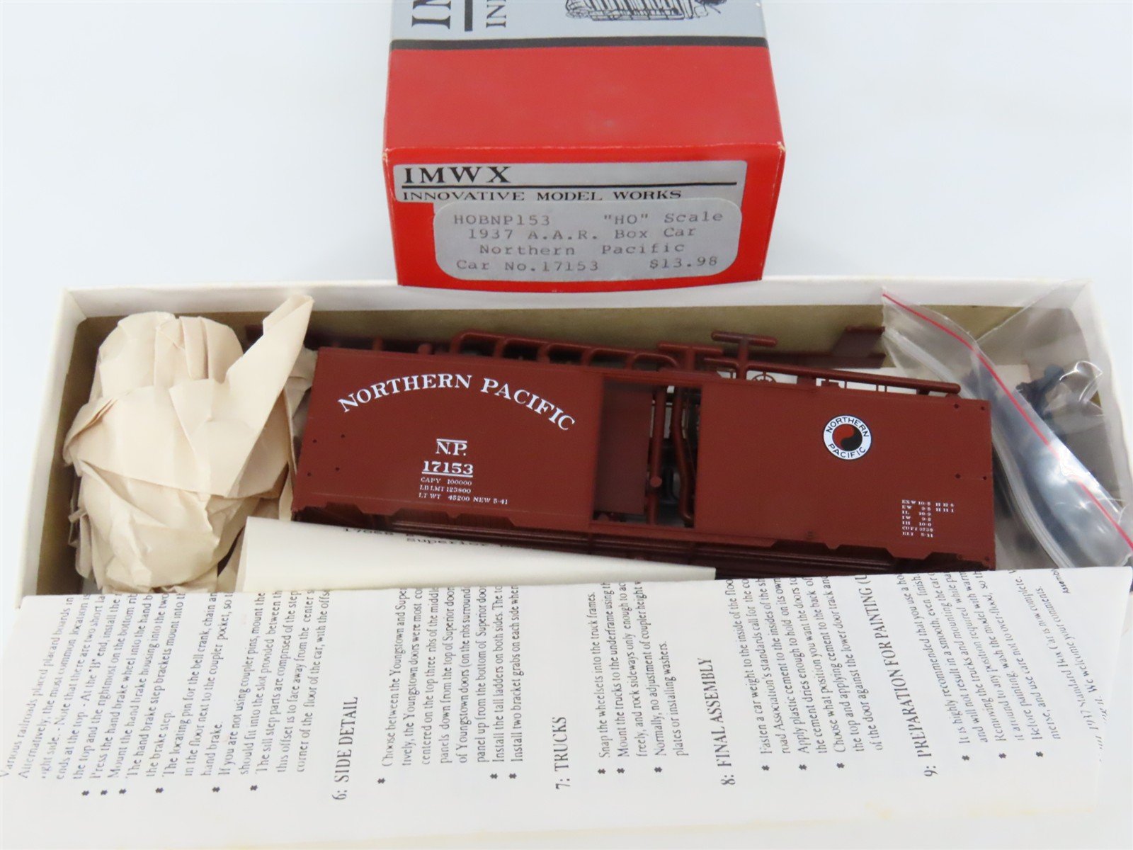 HO Scale IMWX Kit HOBNP153 NP Northern Pacific 1937 AAR Box Car #17153