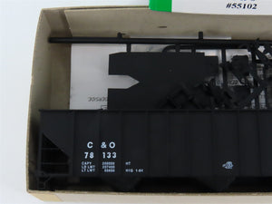 HO Scale Bowser Kit 55102 C&O Chesapeake & Ohio Progress 3-Bay Hopper #78133
