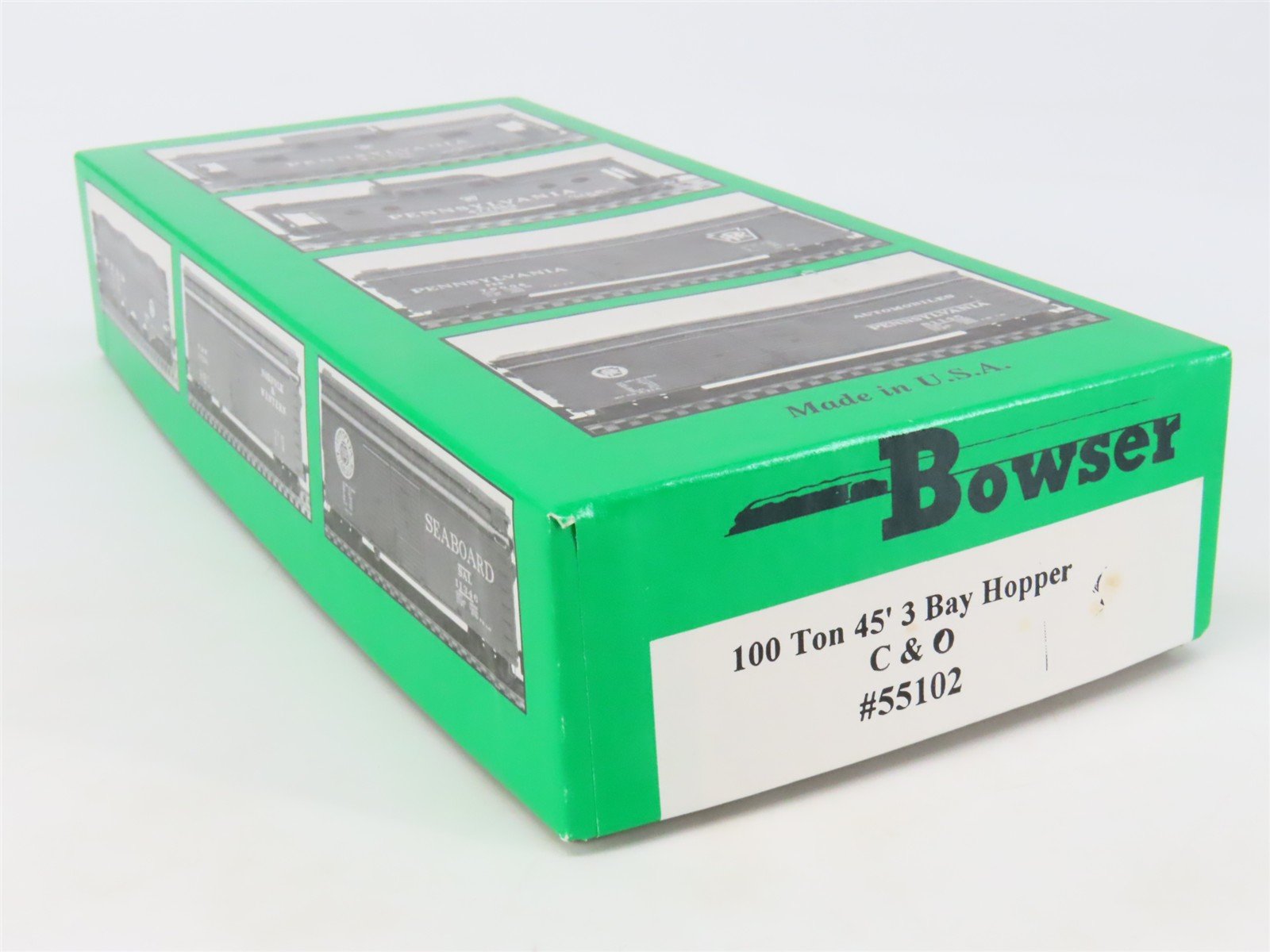 HO Scale Bowser Kit 55102 C&O Chesapeake & Ohio Progress 3-Bay Hopper #78133