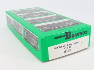 HO Scale Bowser Kit 55102 C&O Chesapeake & Ohio Progress 3-Bay Hopper #78133