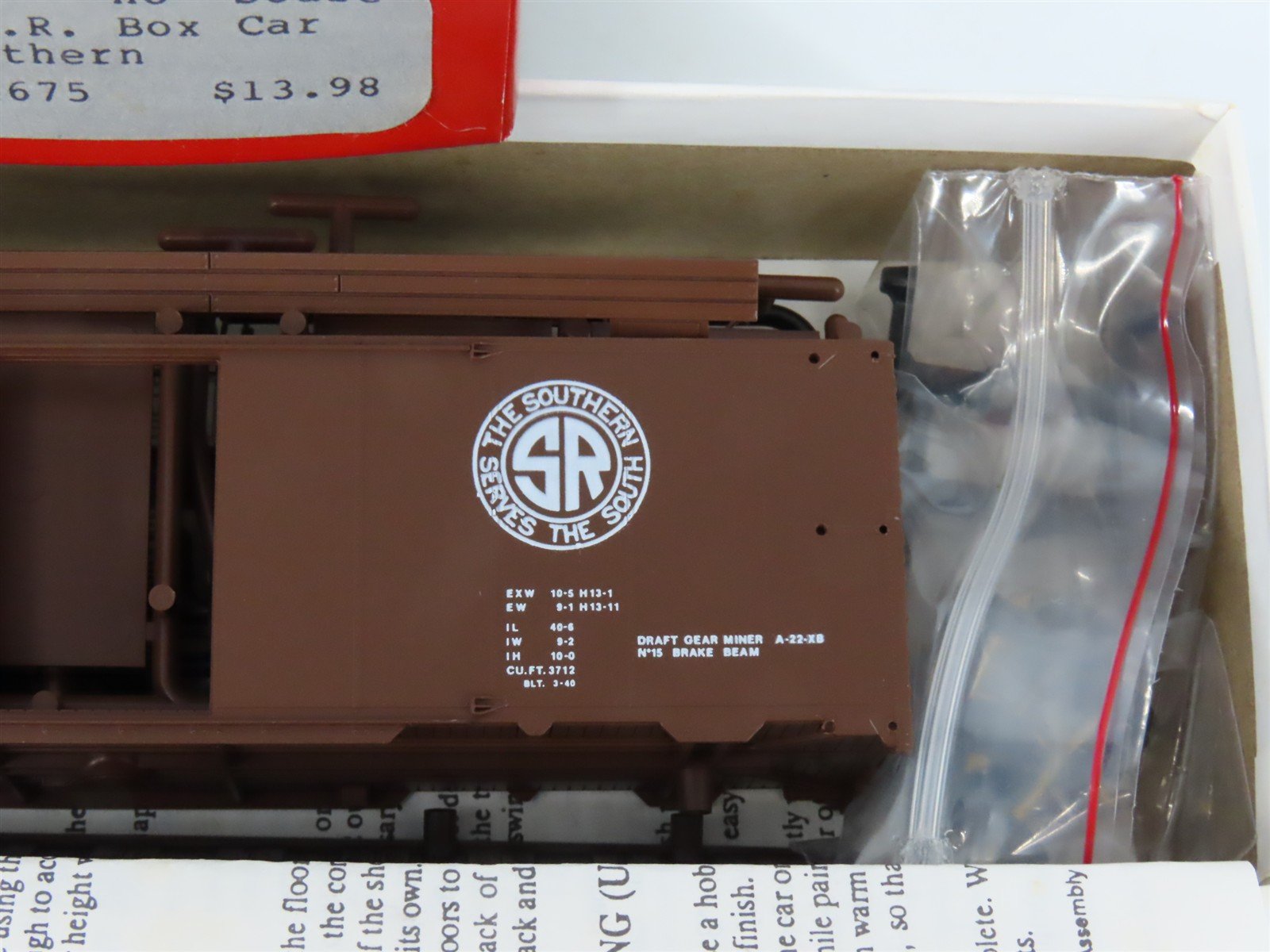 HO Scale IMWX Kit HOBSO675 SR Southern Railway 1937 AAR 40' Box Car #14675