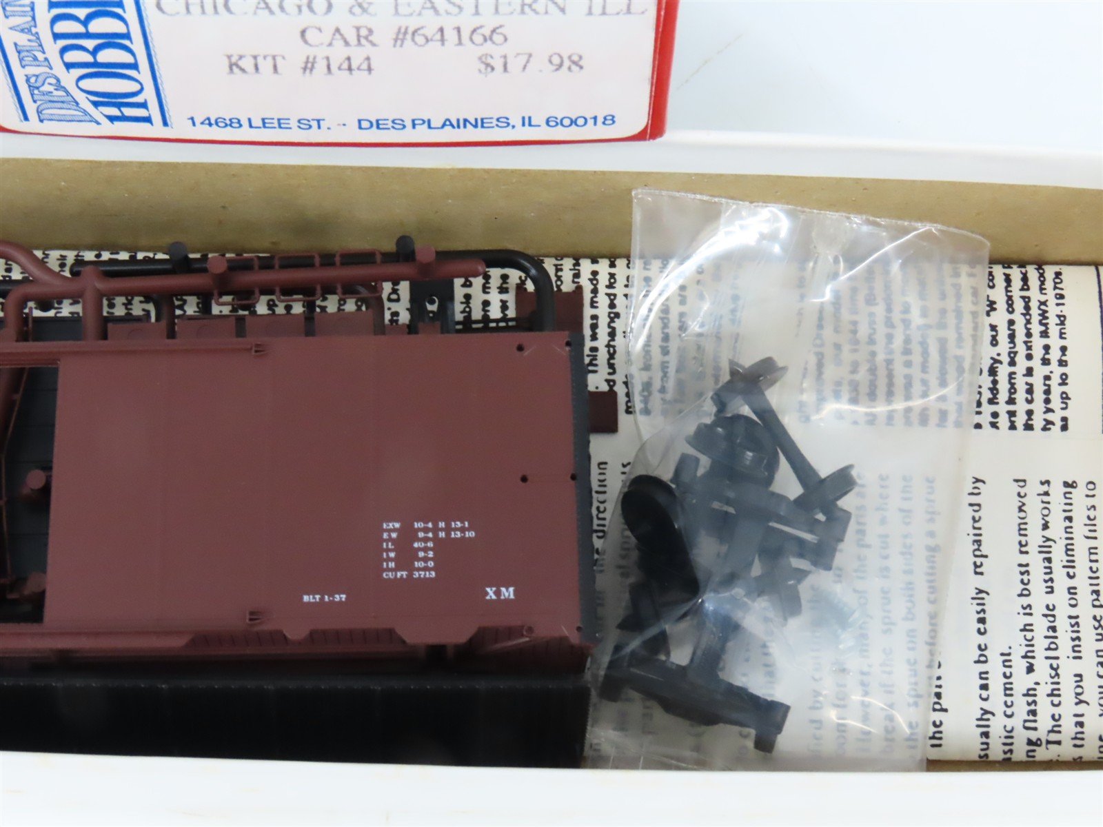 HO Scale IMWX/Des Plaines Hobbies Kit 144 C&EI 