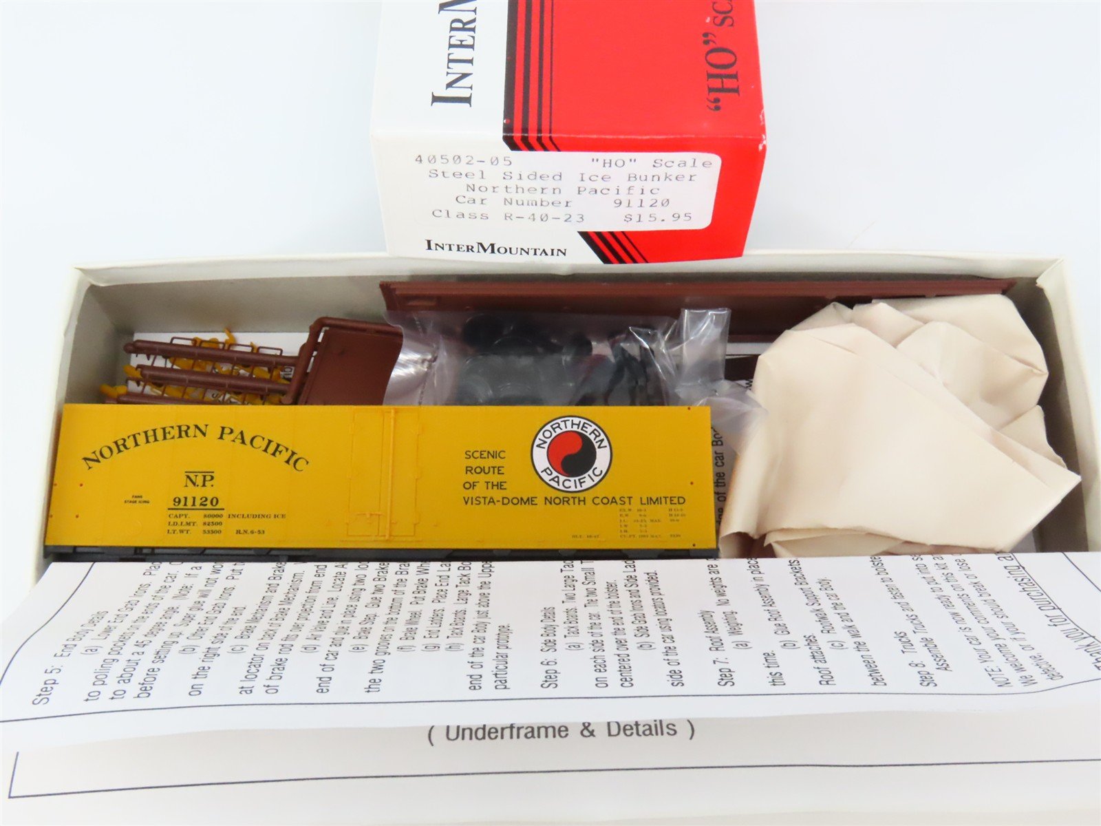 HO Scale InterMountain Kit 40502-05 NP Northern Pacific Ice Bunker Reefer #91120
