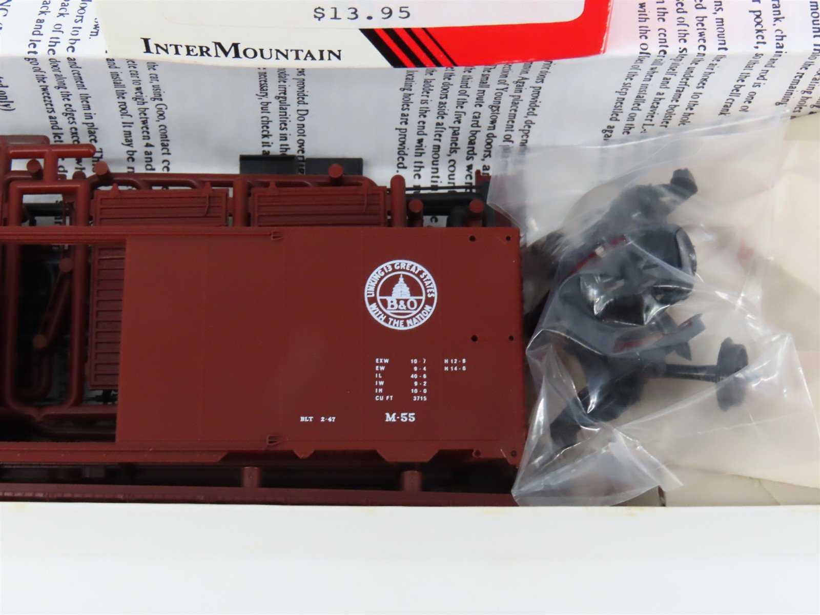 HO Scale InterMountain Kit B&O-05 B&O Baltimore & Ohio AAR 40' Box Car #465263