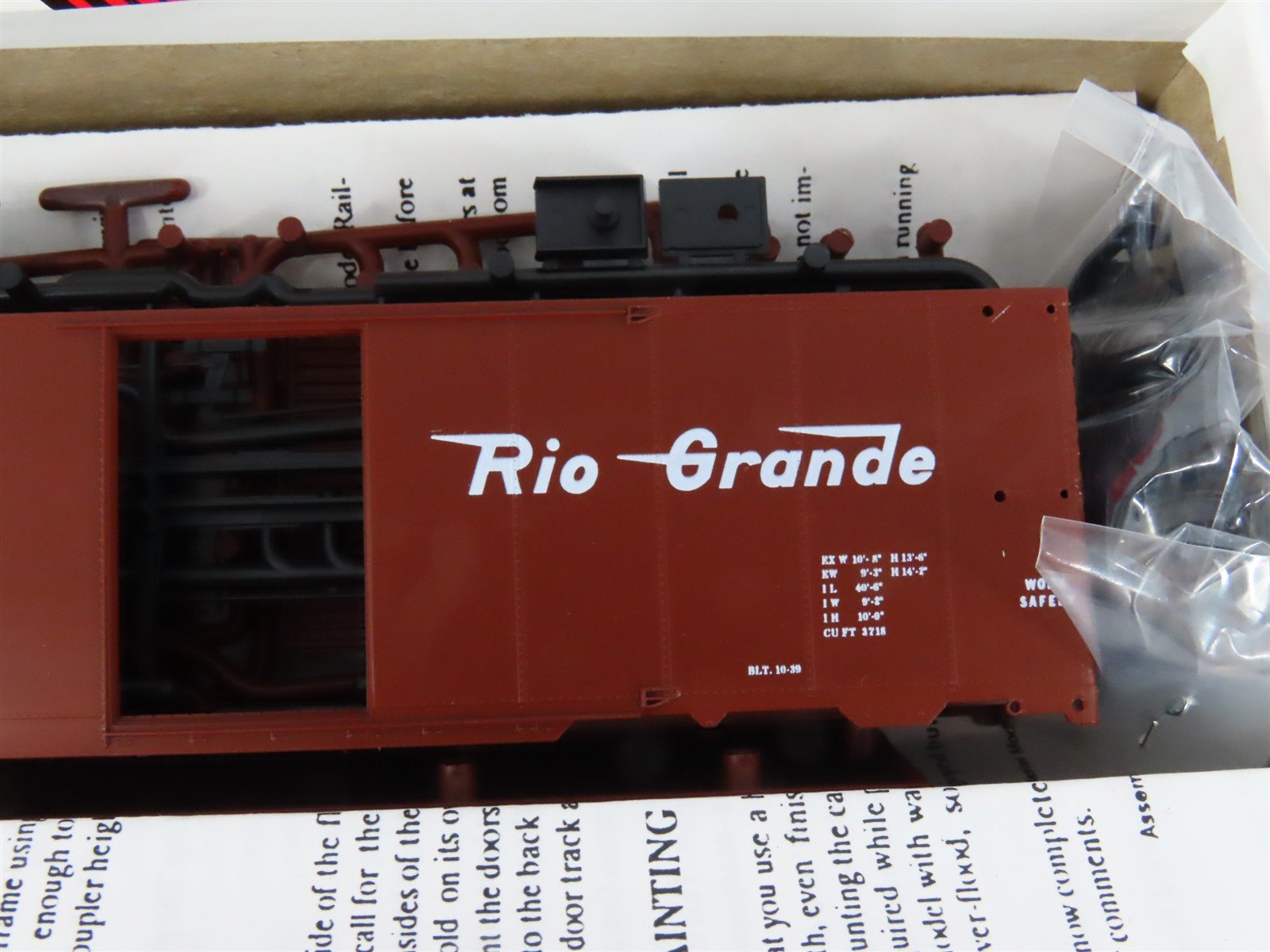 HO Scale InterMountain Kit D&RGWBOX-01 D&RGW Rio Grande AAR Box Car #67510