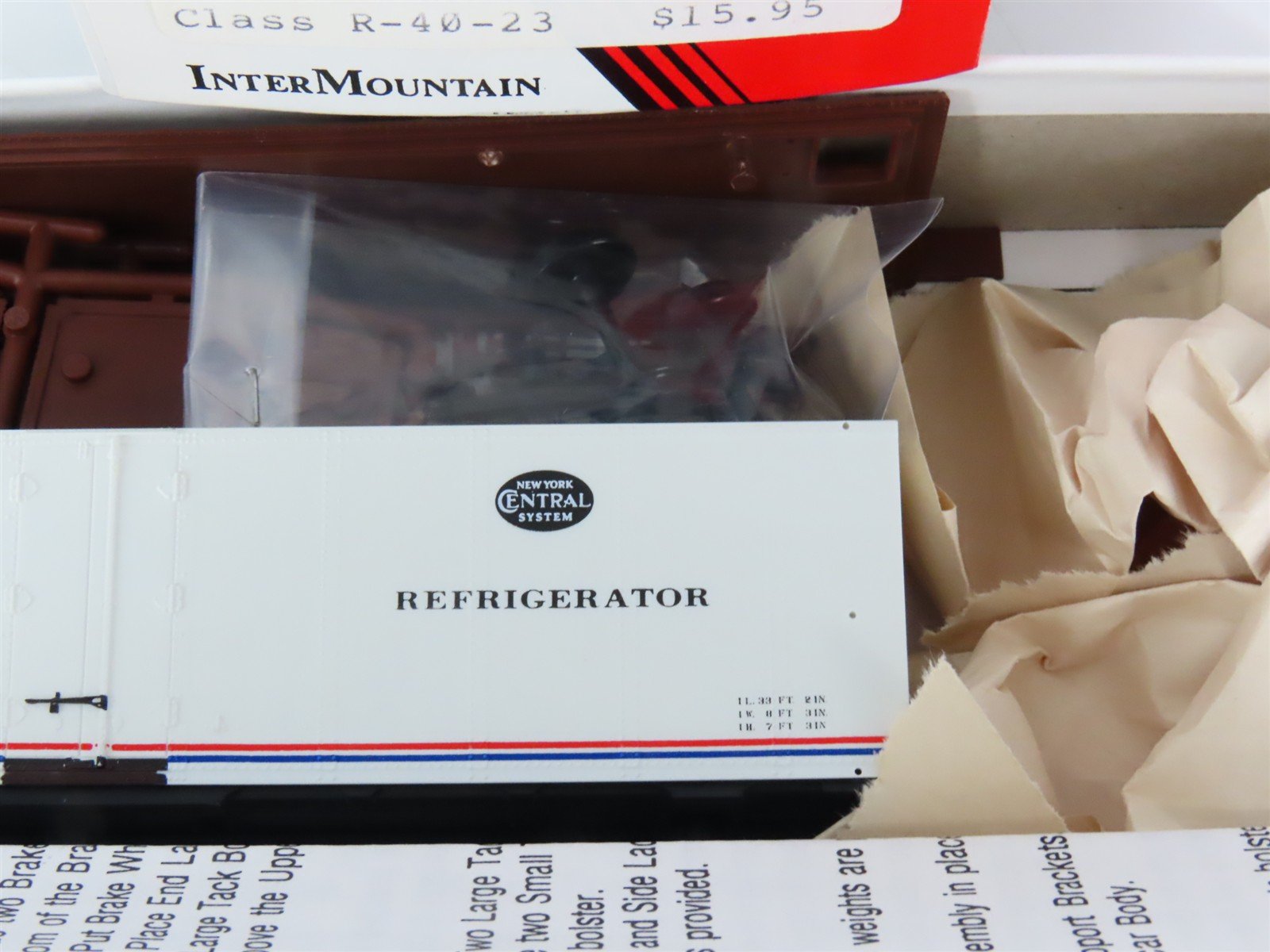 HO InterMountain Kit 40504-12 NYC New York Central MDT Ice Bunker Reefer #9498