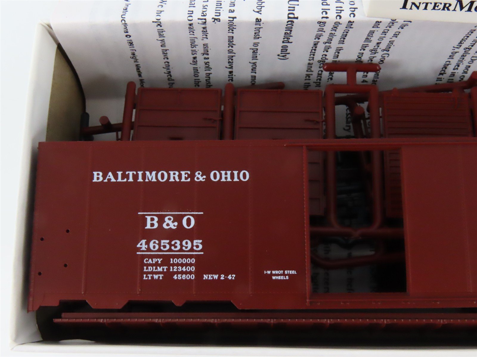 HO Scale InterMountain Kit B&O-06 B&O Baltimore & Ohio AAR 40' Box Car #465395