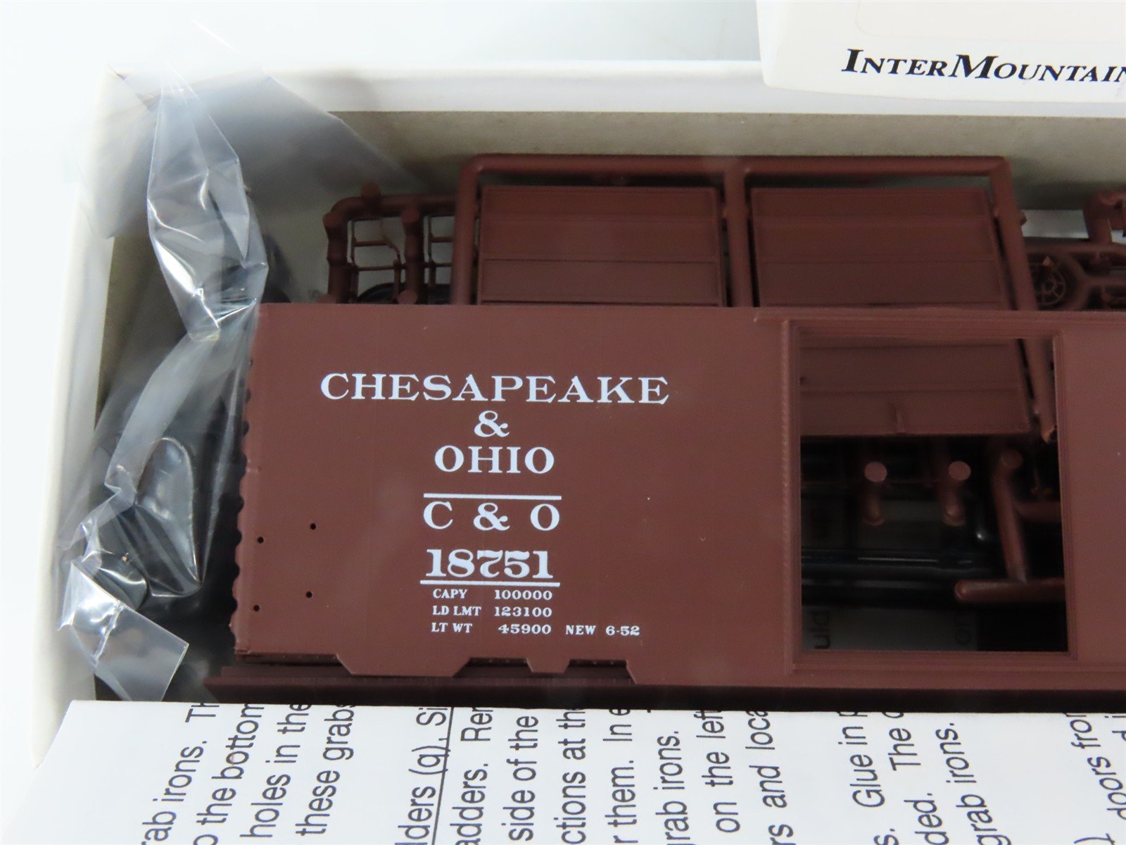 HO Scale InterMountain Kit 40455-07 C&O Chesapeake & Ohio Progress Boxcar #18751