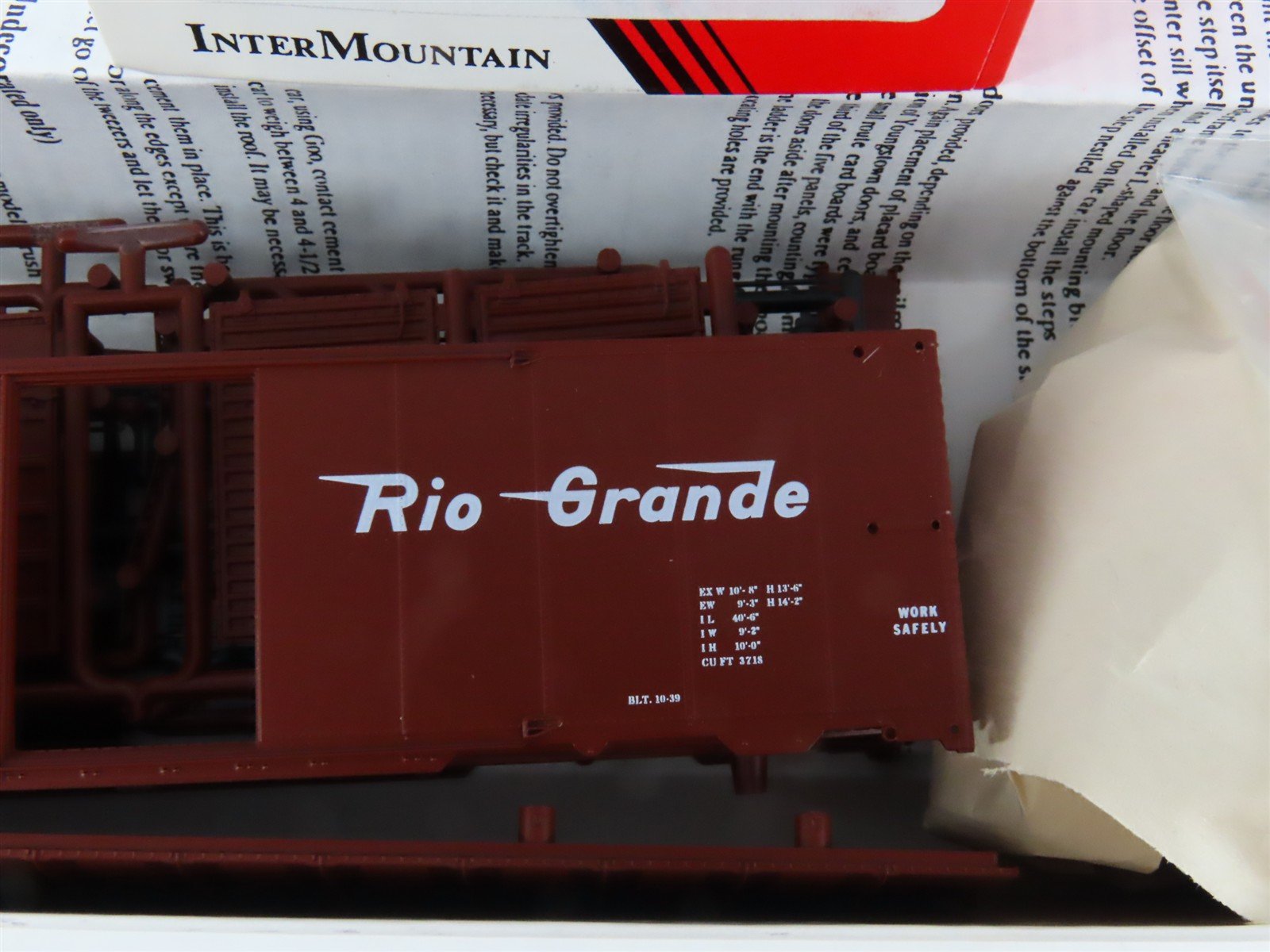 HO Scale InterMountain Kit D&RGWBOX-02 D&RGW Rio Grande AAR Box Car #67733