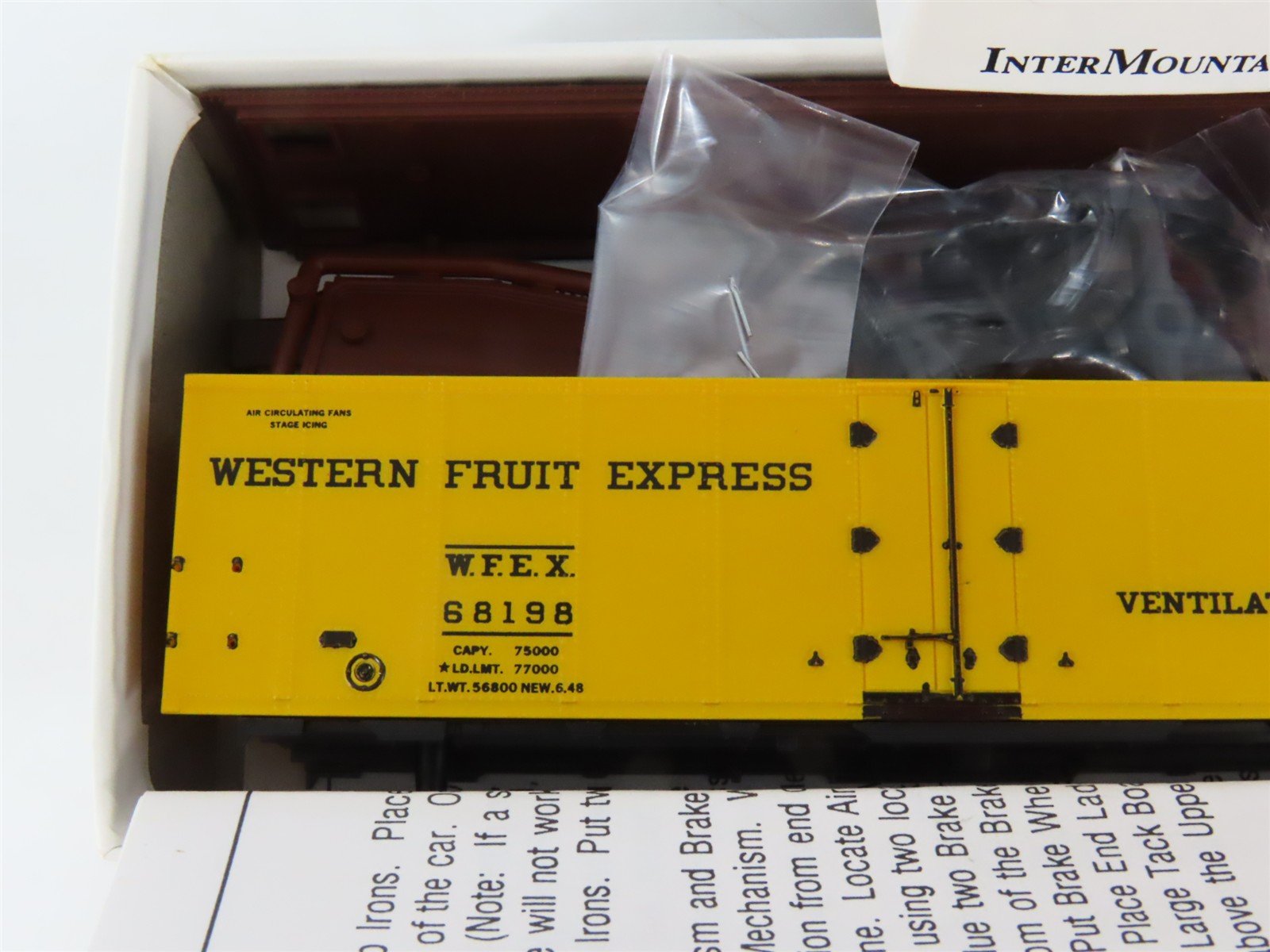HO Scale InterMountain Kit 40505-06 GN WFEX Western Fruit Express Reefer #68198
