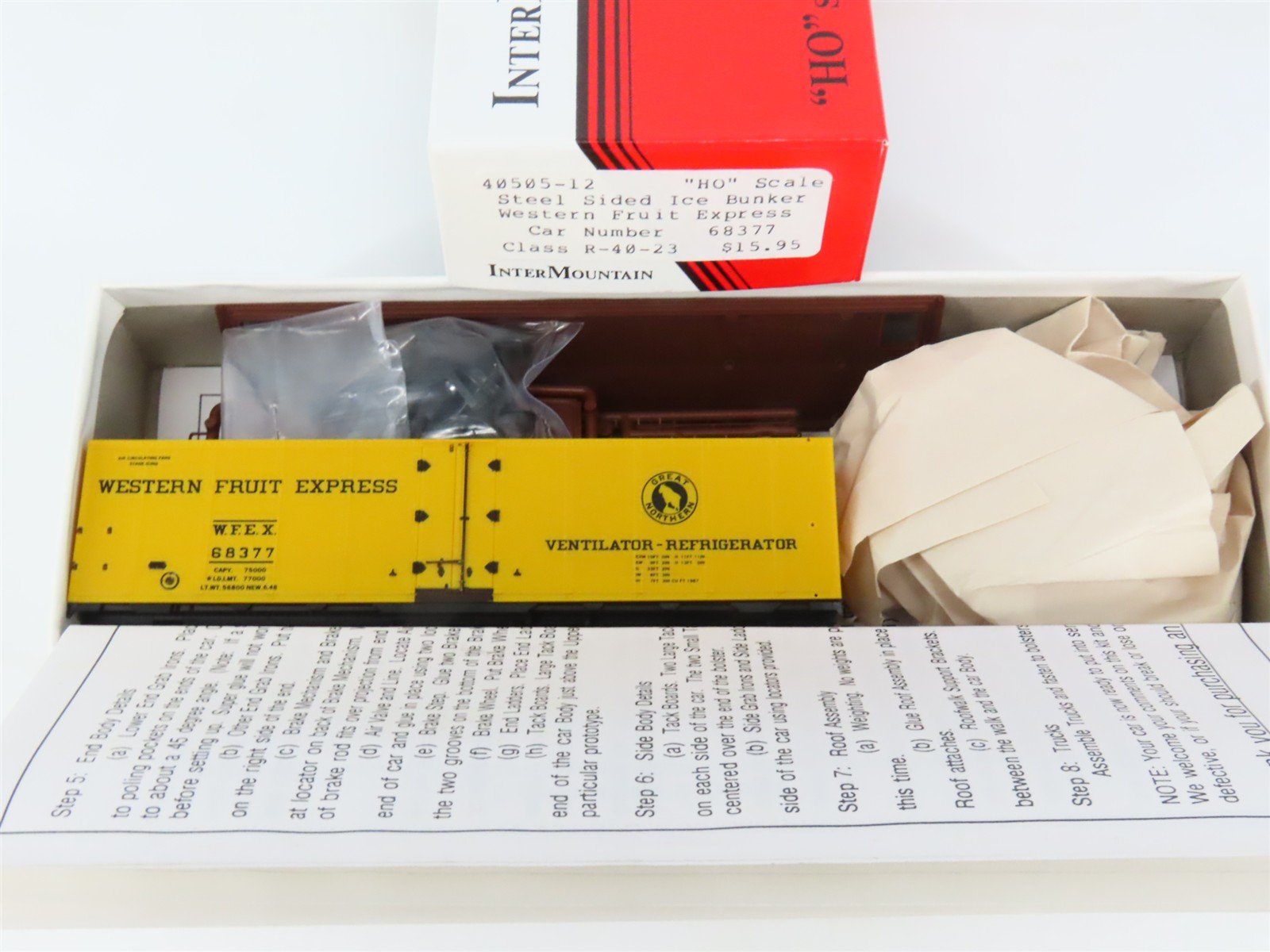 HO Scale InterMountain Kit 40505-12 GN WFEX Western Fruit Express Reefer #68377