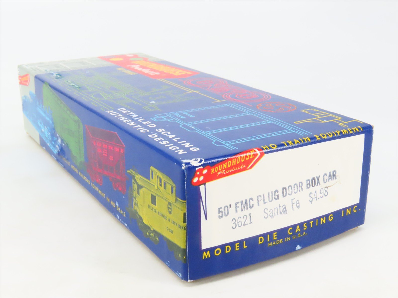 HO Scale Roundhouse Kit 3621 ATSF Santa Fe 50' Plug Door Box Car #151923
