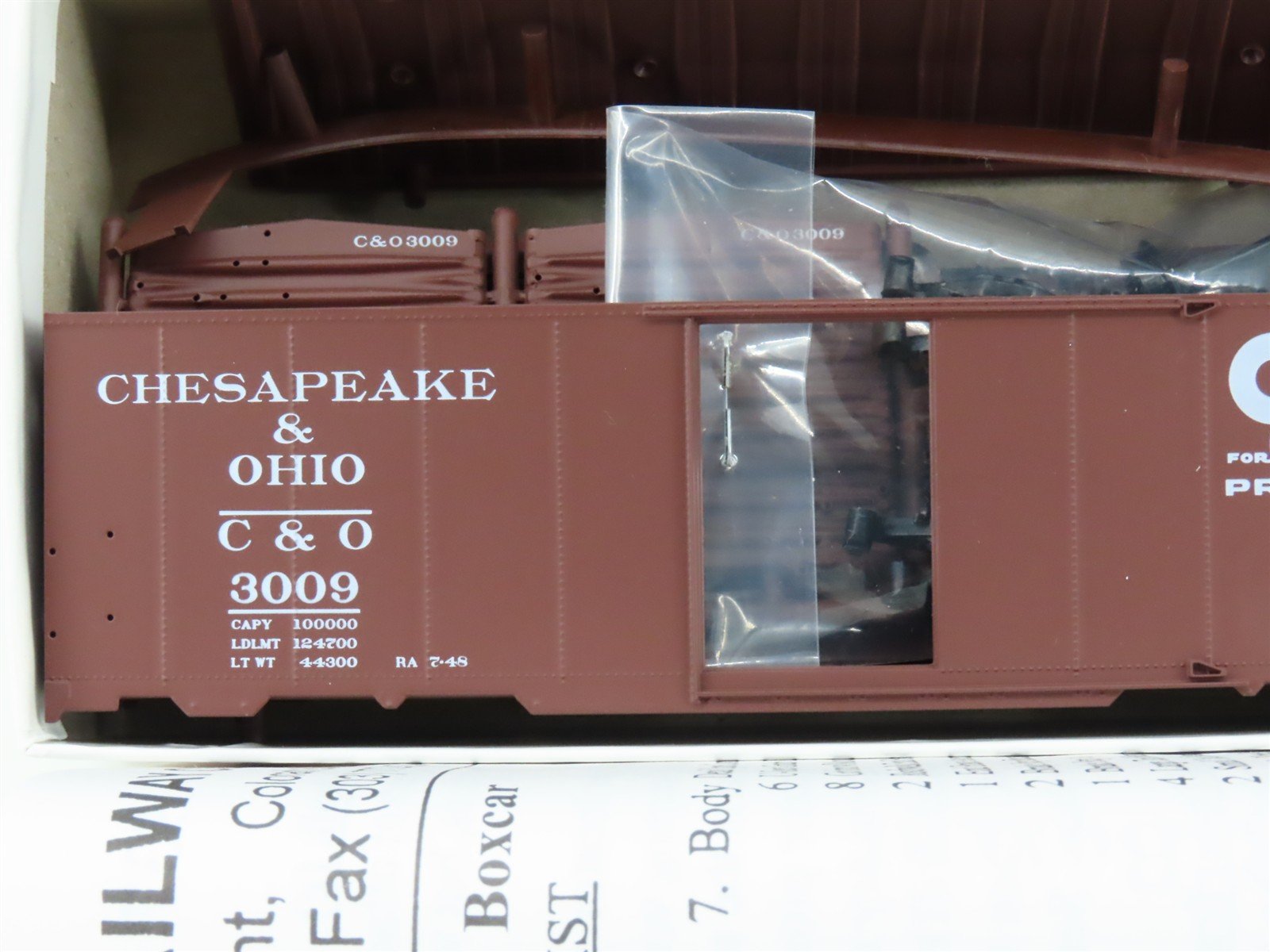 HO InterMountain Kit 40706-01 C&O Chesapeake & Ohio Progress 40' Box Car #3009