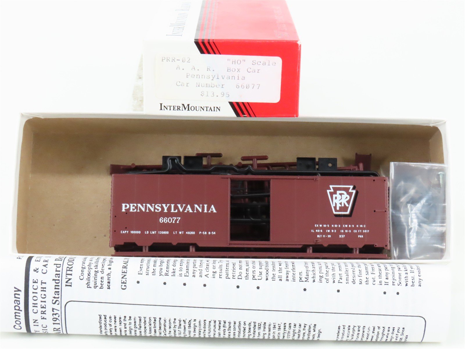 HO Scale InterMountain Kit PRR-02 PRR Pennsylvania Single Door Box Car #66077
