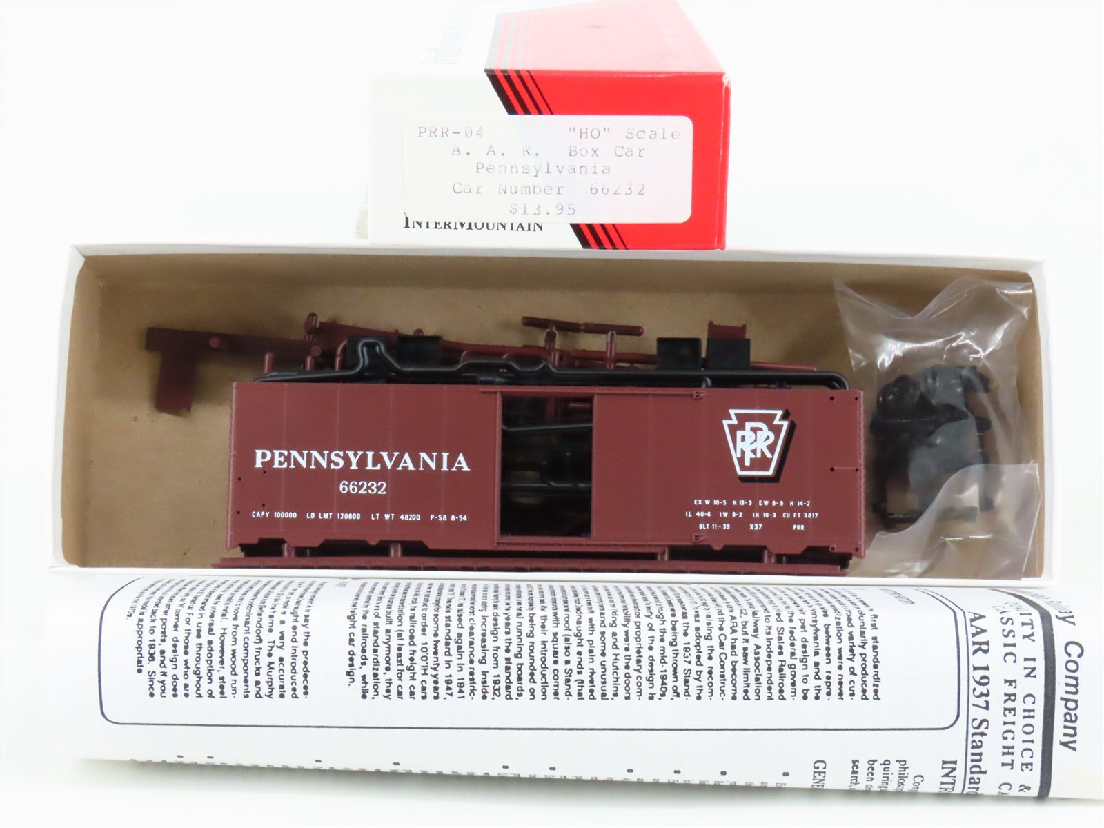 HO Scale InterMountain Kit PRR-04 PRR Pennsylvania Single Door Box Car #66232