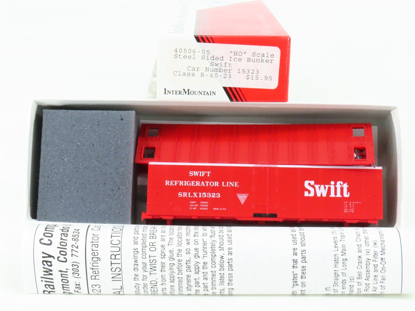 HO InterMountain Kit 40506-05 SRLX Swift Steel Sided Ice Bunker Reefer #15323