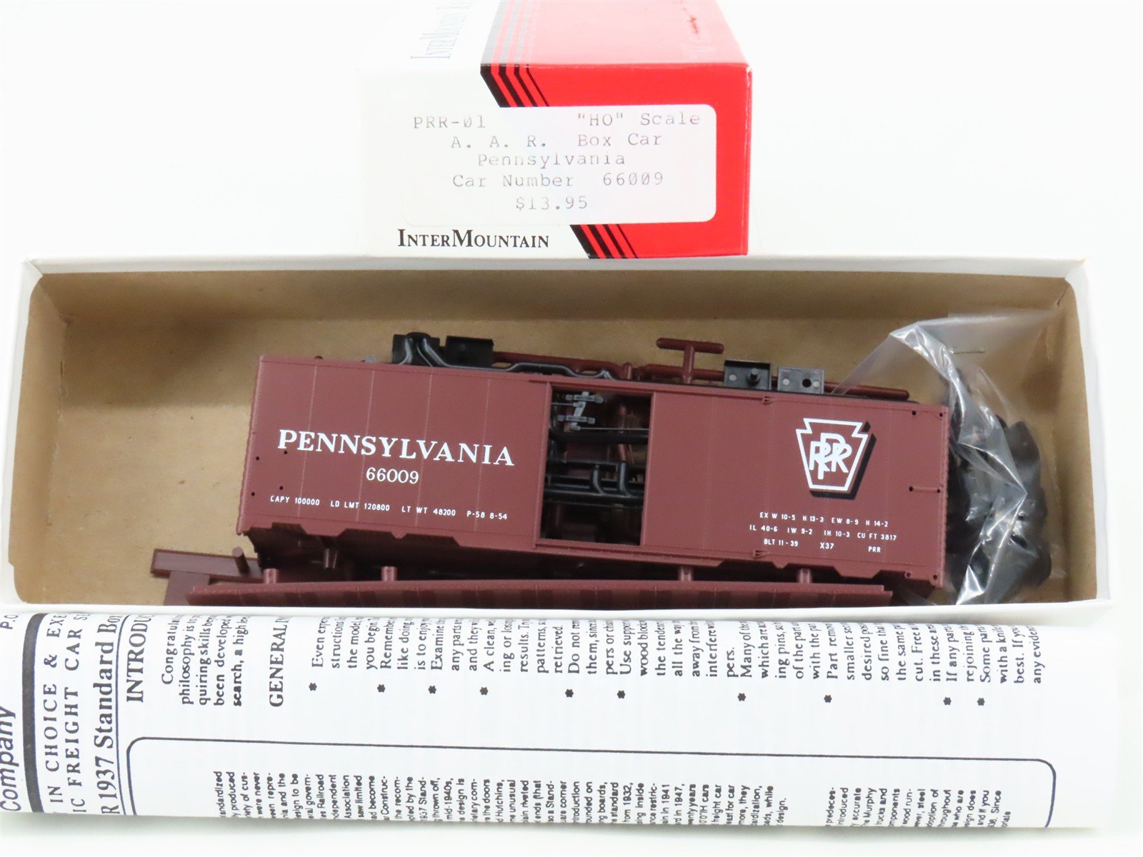 HO Scale InterMountain Kit PRR-01 PRR Pennsylvania Single Door Box Car #66009