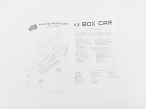 HO Scale Front Range Kit #5000 Undecorated 50' Single Door Box Car
