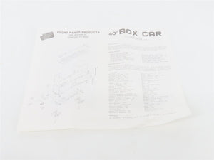 HO Scale Front Range Kit #4070 Undecorated 40' Single Door Box Car