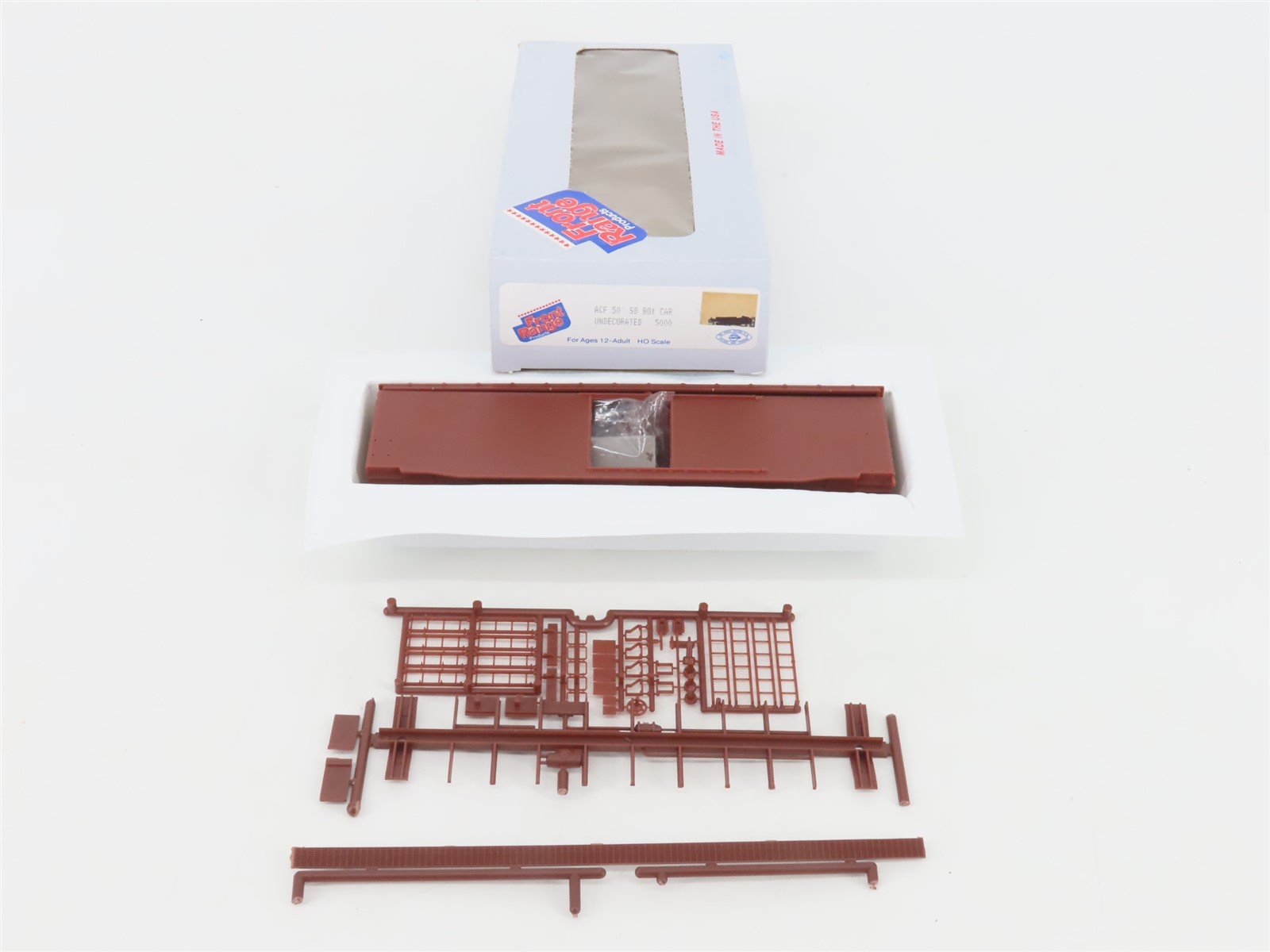 HO Scale Front Range Kit #5000 Undecorated 50' Single Door Box Car