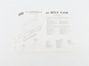 HO Scale Front Range Kit #5000 Undecorated 50' Single Door Box Car