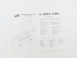 HO Scale Front Range Kit #5000 Undecorated 50' Single Door Box Car