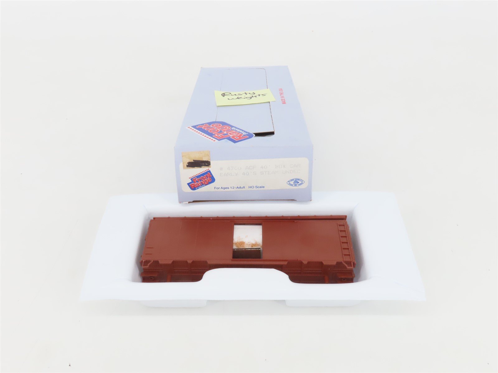HO Scale Front Range Kit #4700 Undecorated 40' Single Door Box Car
