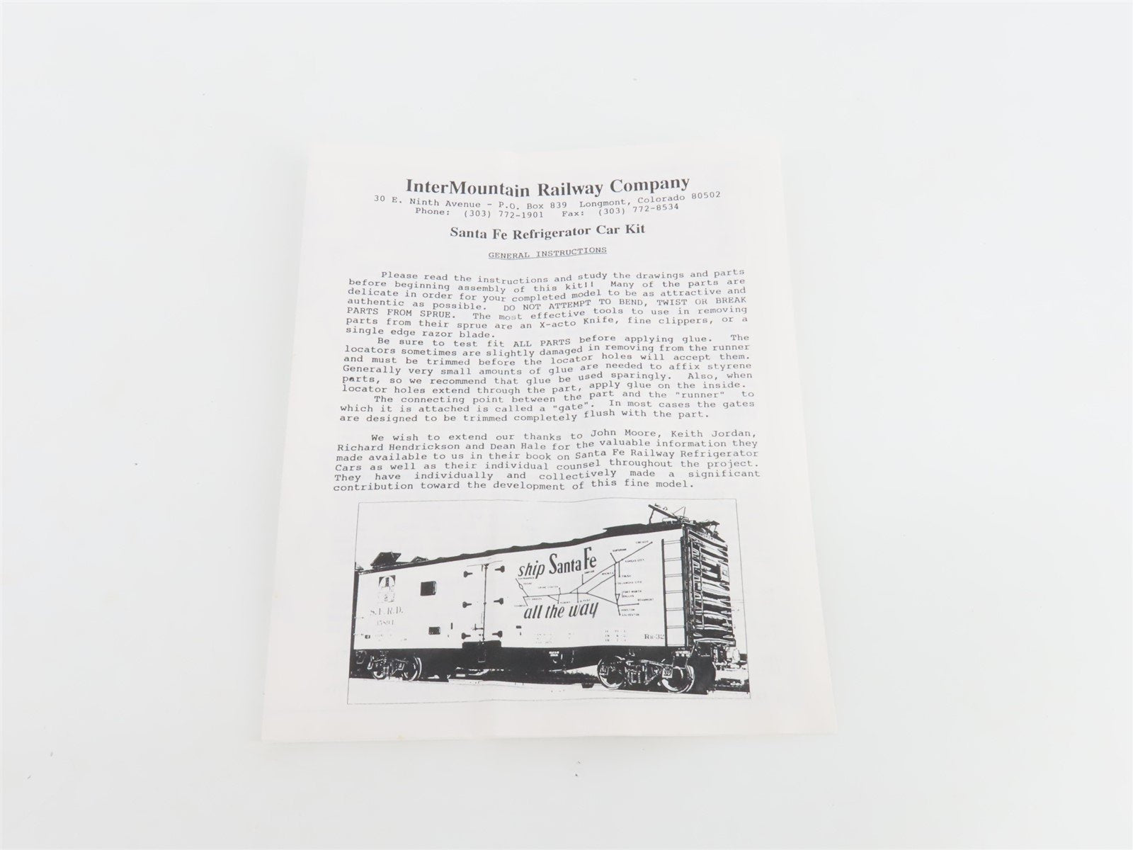 HO Scale InterMountain Kit SFRD Santa Fe Super Chief Railroad Reefer #35829