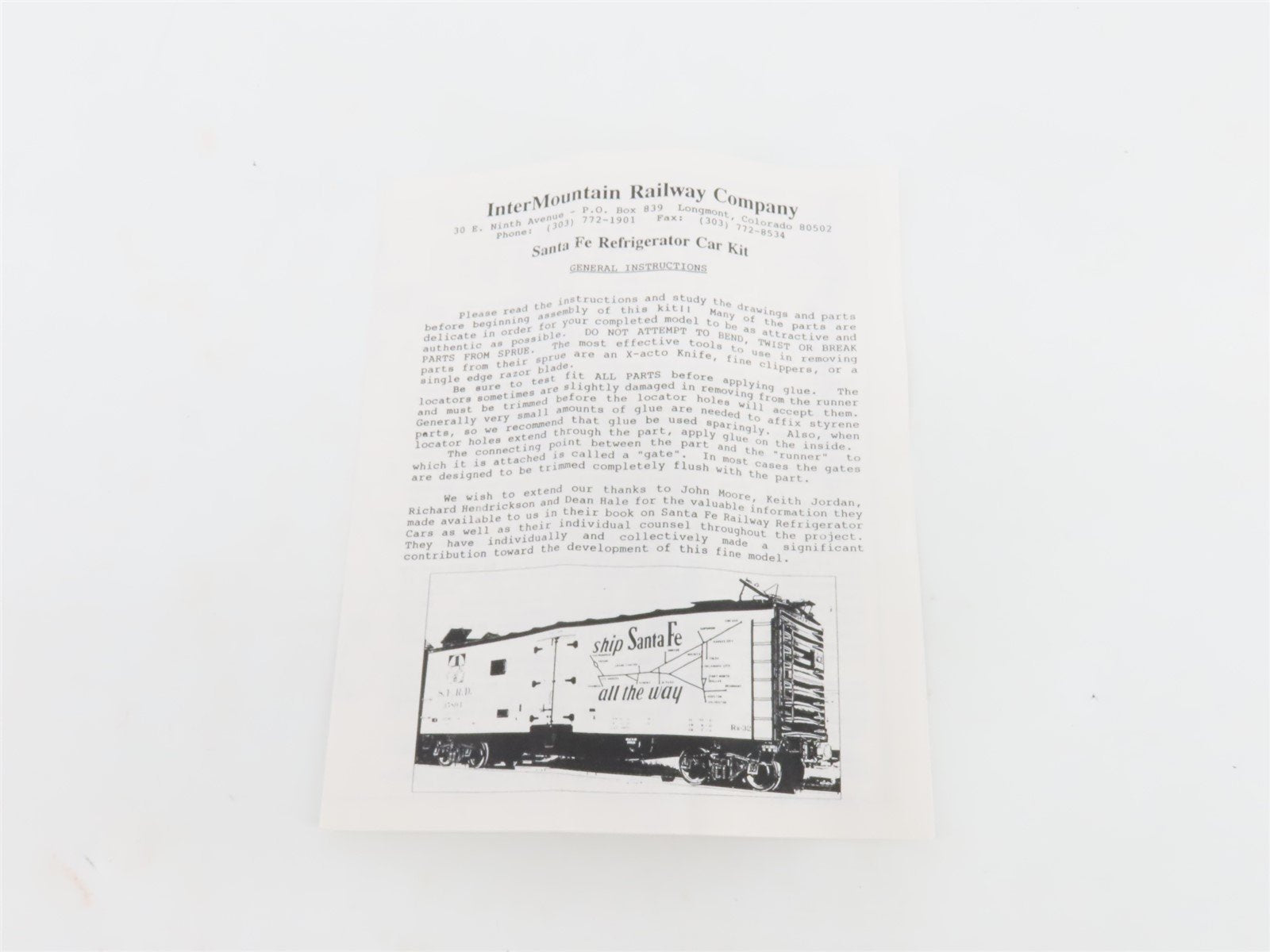 HO Scale InterMountain Kit SFRD Santa Fe Super Chief Railroad Reefer #35864