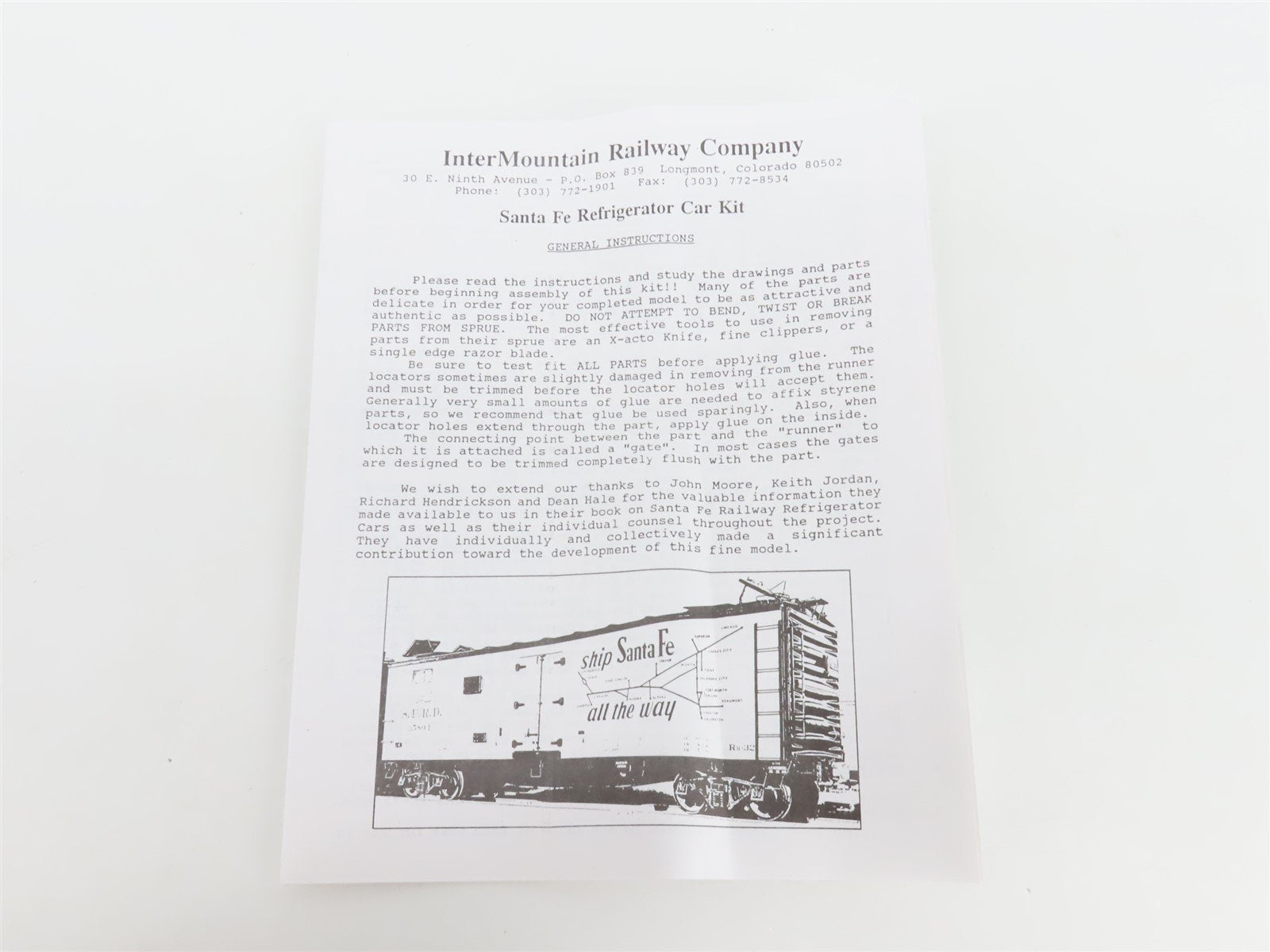 HO Scale InterMountain Kit 41106-16 SFRD Santa Fe The Chief-West Reefer #34915