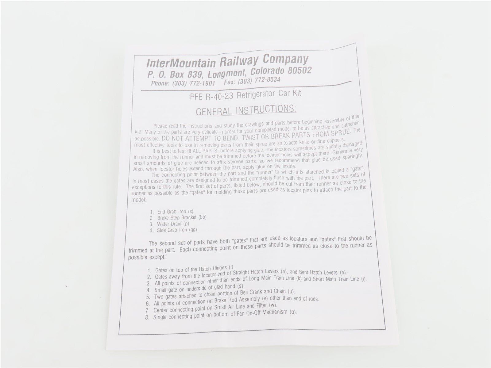 HO Scale InterMountain Kit 40504-06 MDT Merchants Despatch Reefer #9260