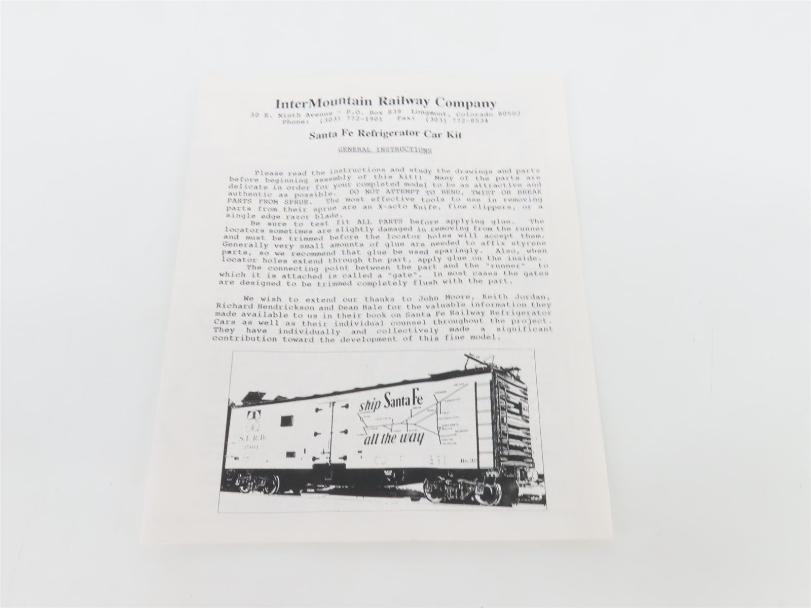 HO Scale InterMountain Kit SFRD Santa Fe Super Chief Railroad Reefer #35888