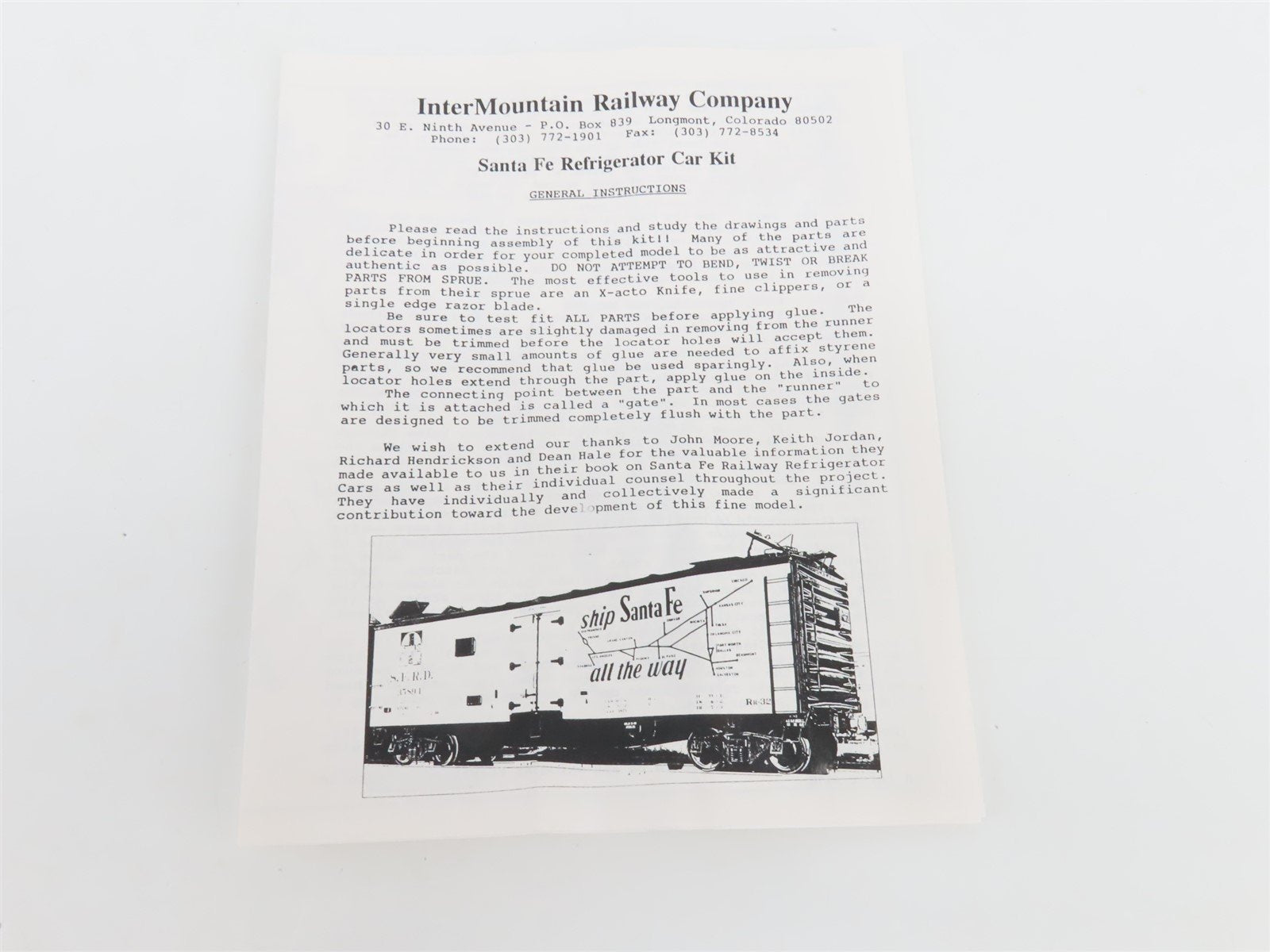 HO Scale InterMountain Kit SFRD Santa Fe El Capitan Railroad Reefer #35728