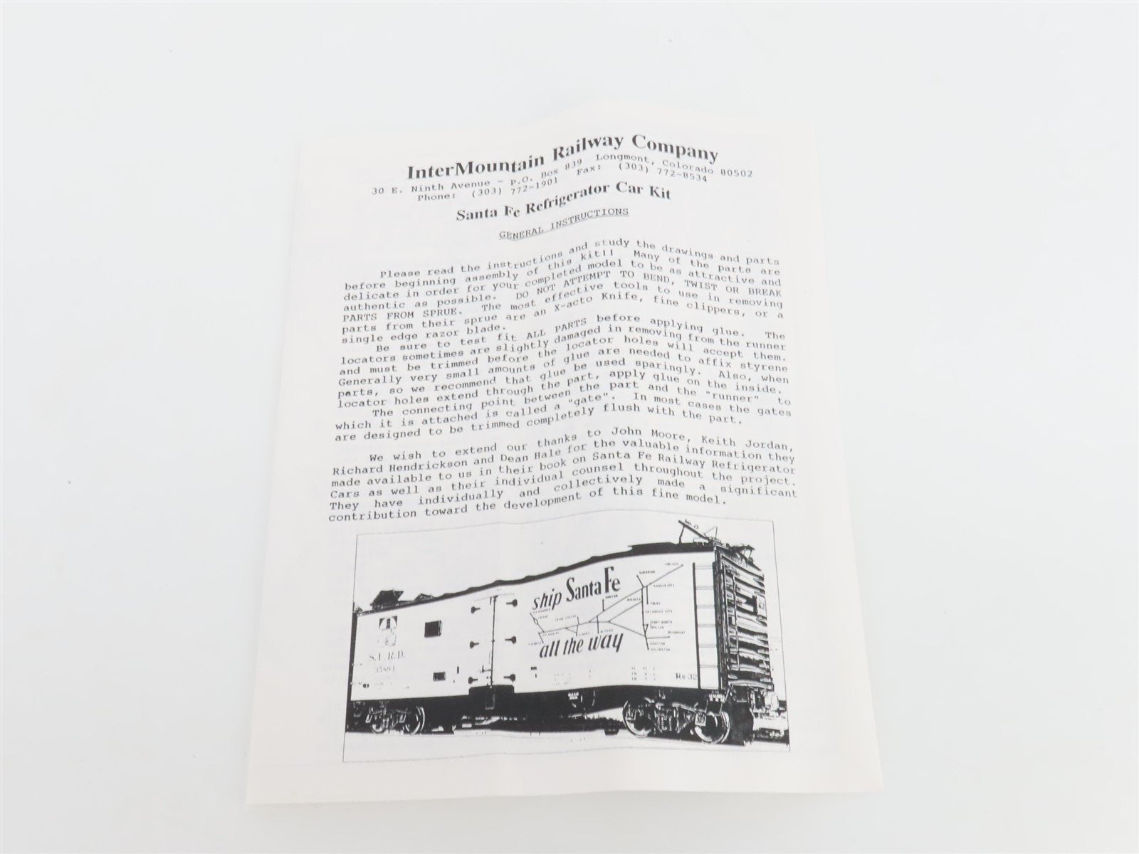 HO Scale InterMountain Kit SFRD Santa Fe Super Chief Railroad Reefer #35818