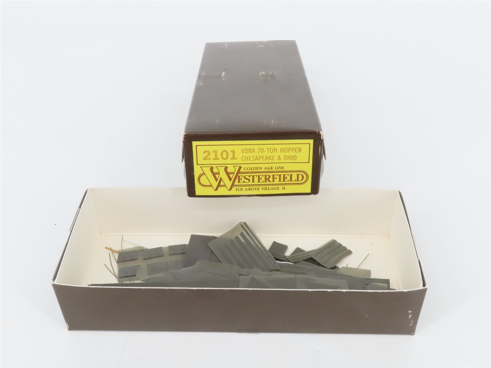 HO Scale Westerfield Kit 2101 C&O Chesapeake & Ohio Railroad 70-Ton Hopper