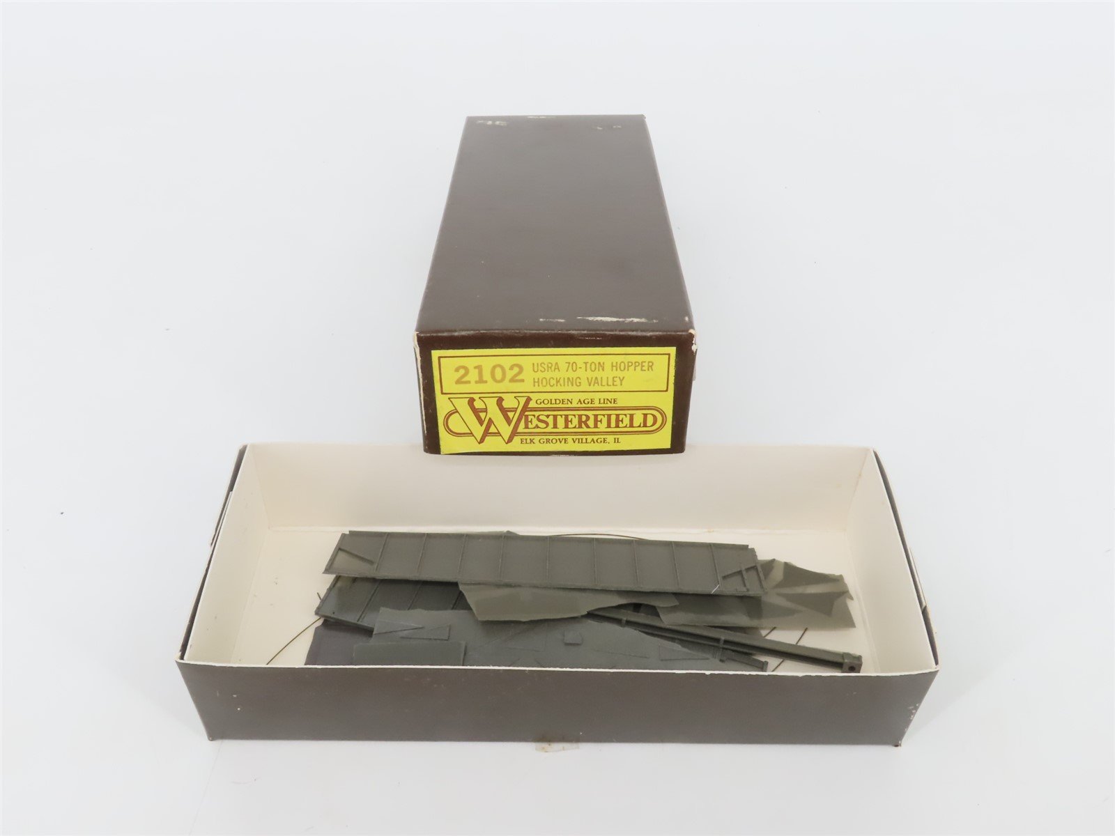 HO Scale Westerfield Kit 2102 HV Hocking Valley Railroad 70-Ton Hopper