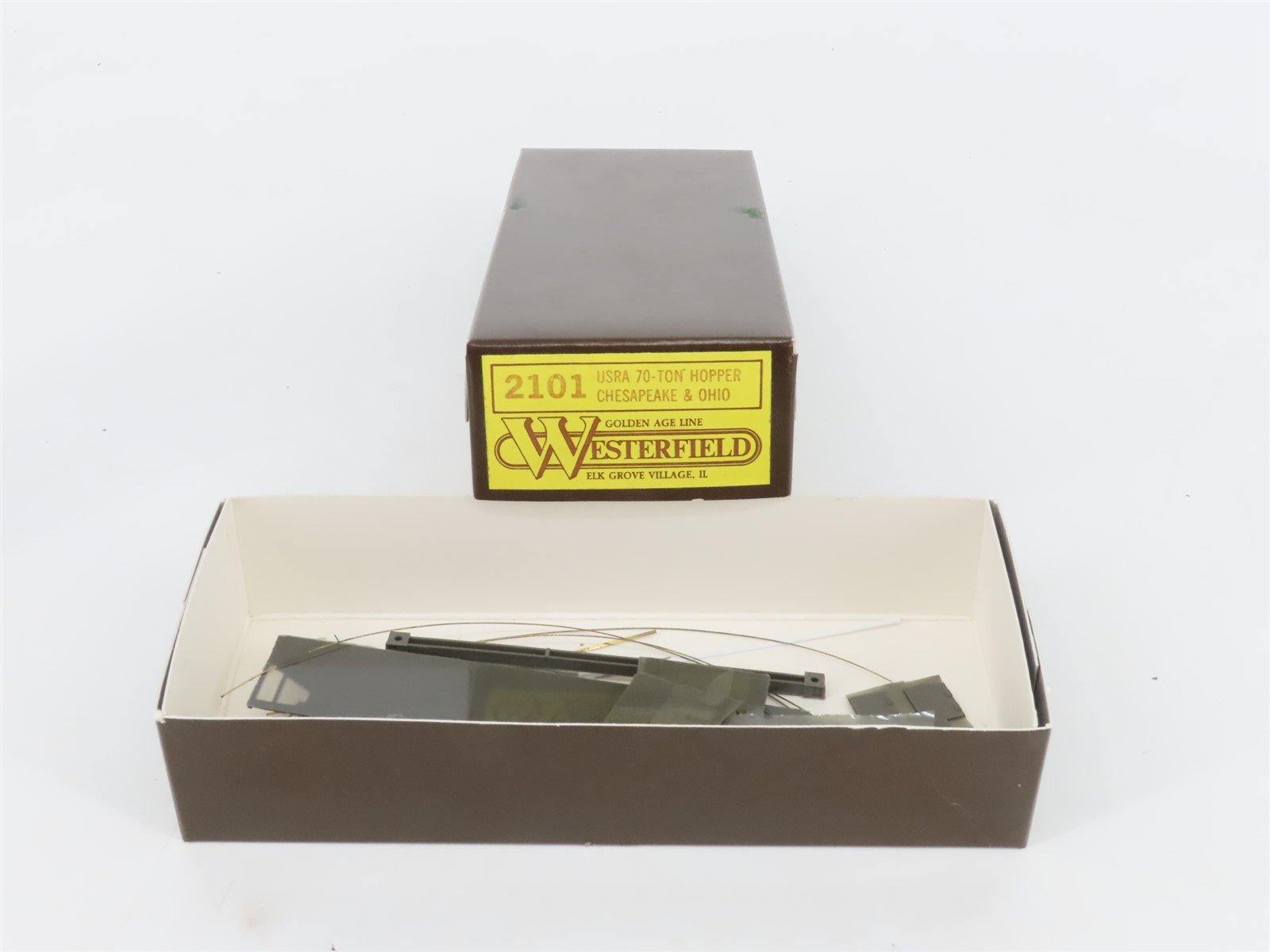 HO Scale Westerfield Kit 2101 C&O Chesapeake & Ohio Railroad 70-Ton Hopper