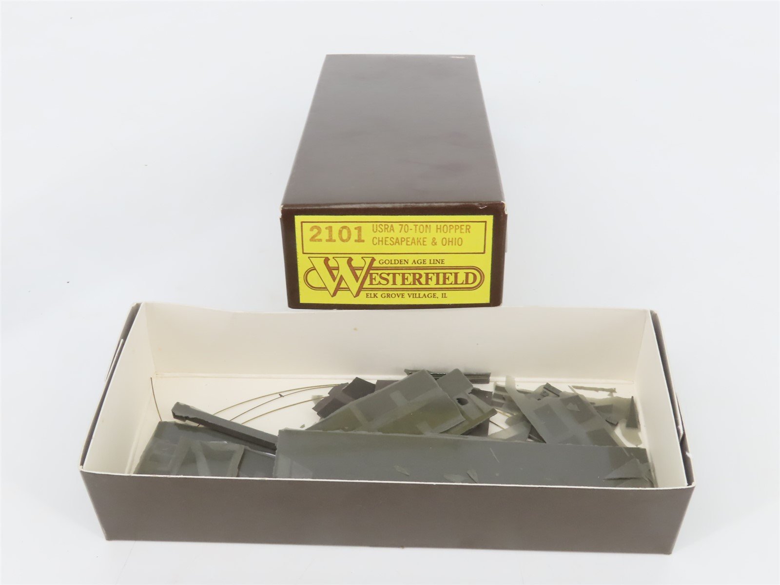 HO Scale Westerfield Kit 2101 C&O Chesapeake & Ohio Railroad 70-Ton Hopper