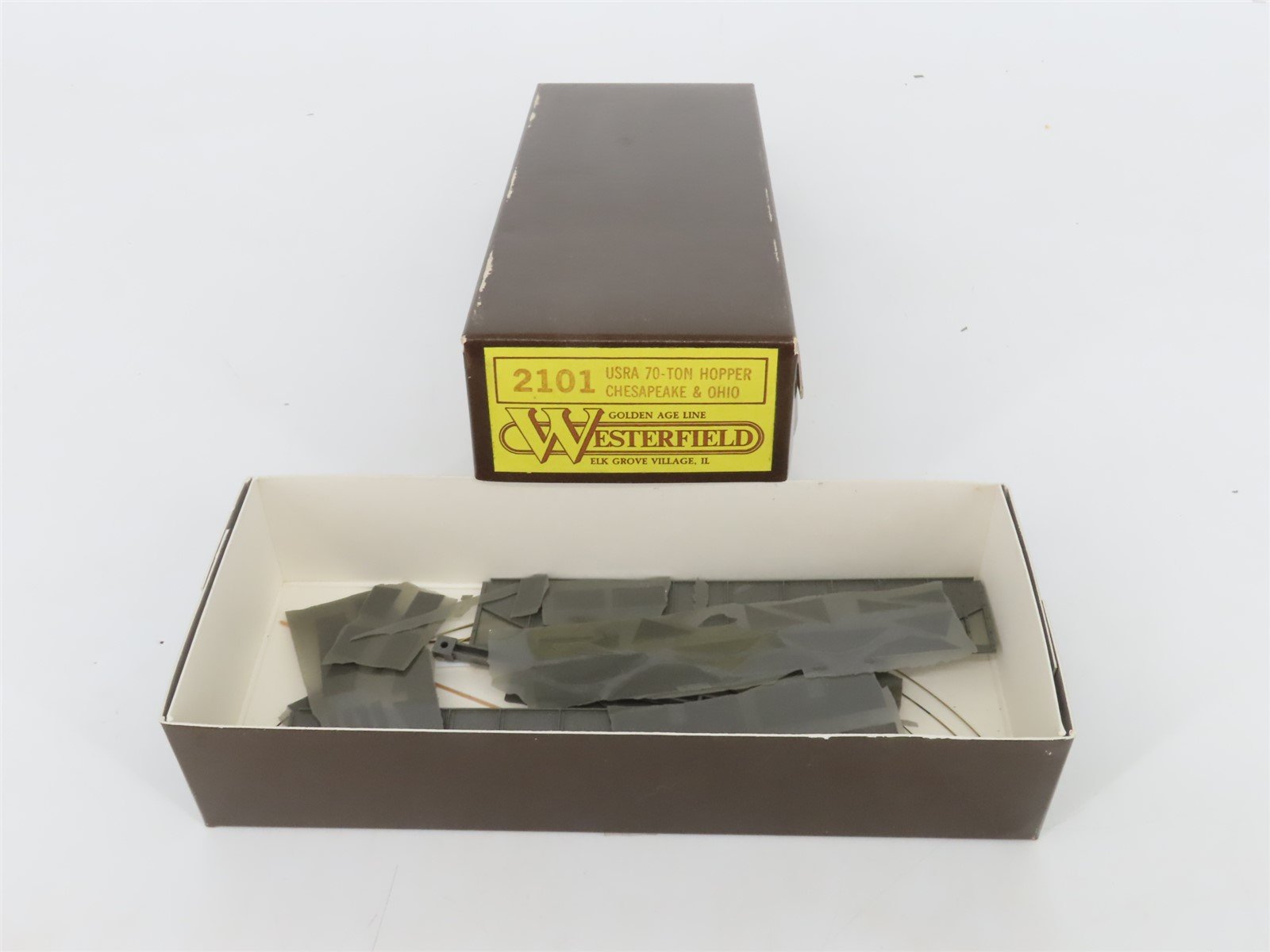 HO Scale Westerfield Kit 2101 C&O Chesapeake & Ohio Railroad 70-Ton Hopper
