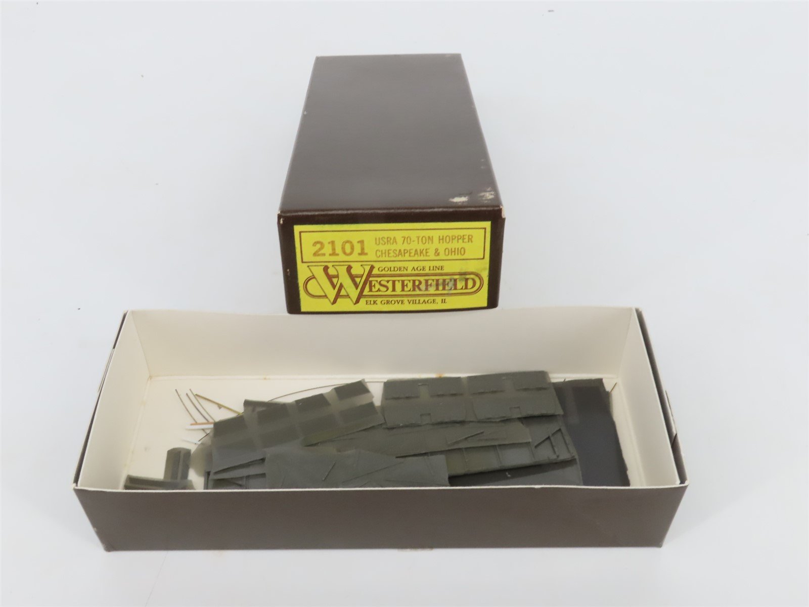 HO Scale Westerfield Kit 2101 C&O Chesapeake & Ohio Railroad 70-Ton Hopper