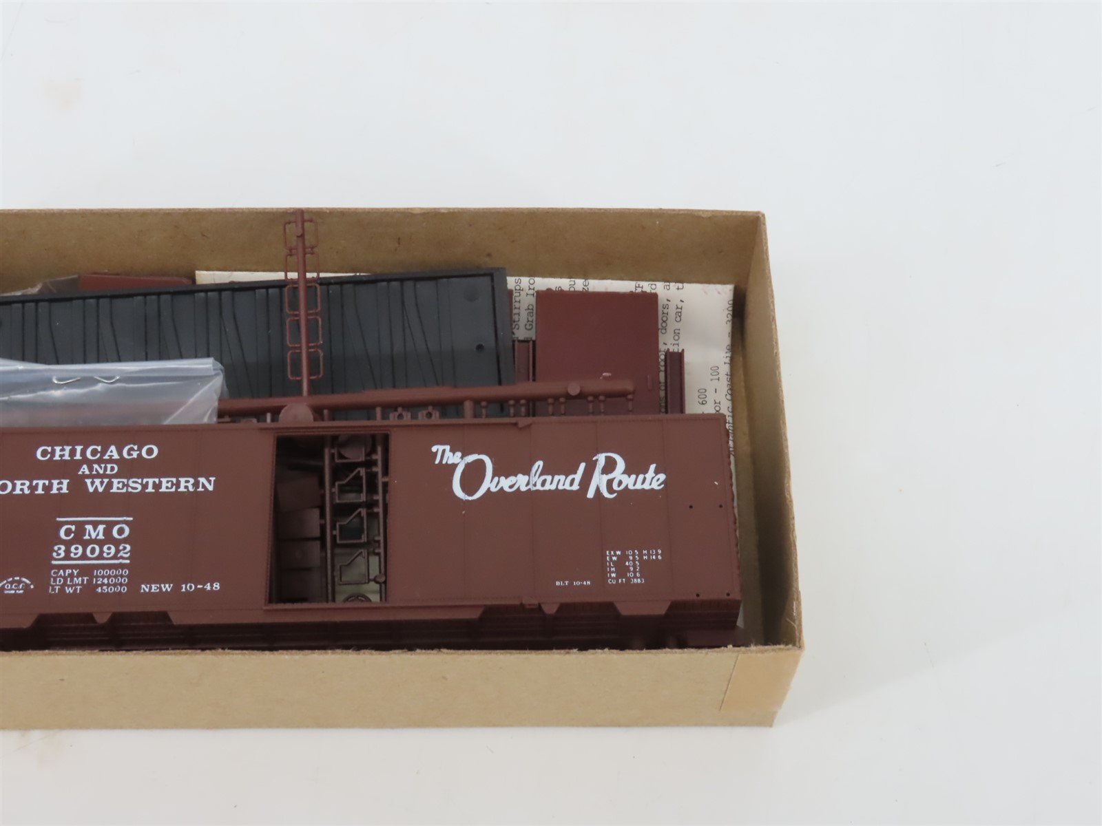 HO Scale Front Range Kit 4086 CMO CNW The Overland Route 40' Box Car #39092