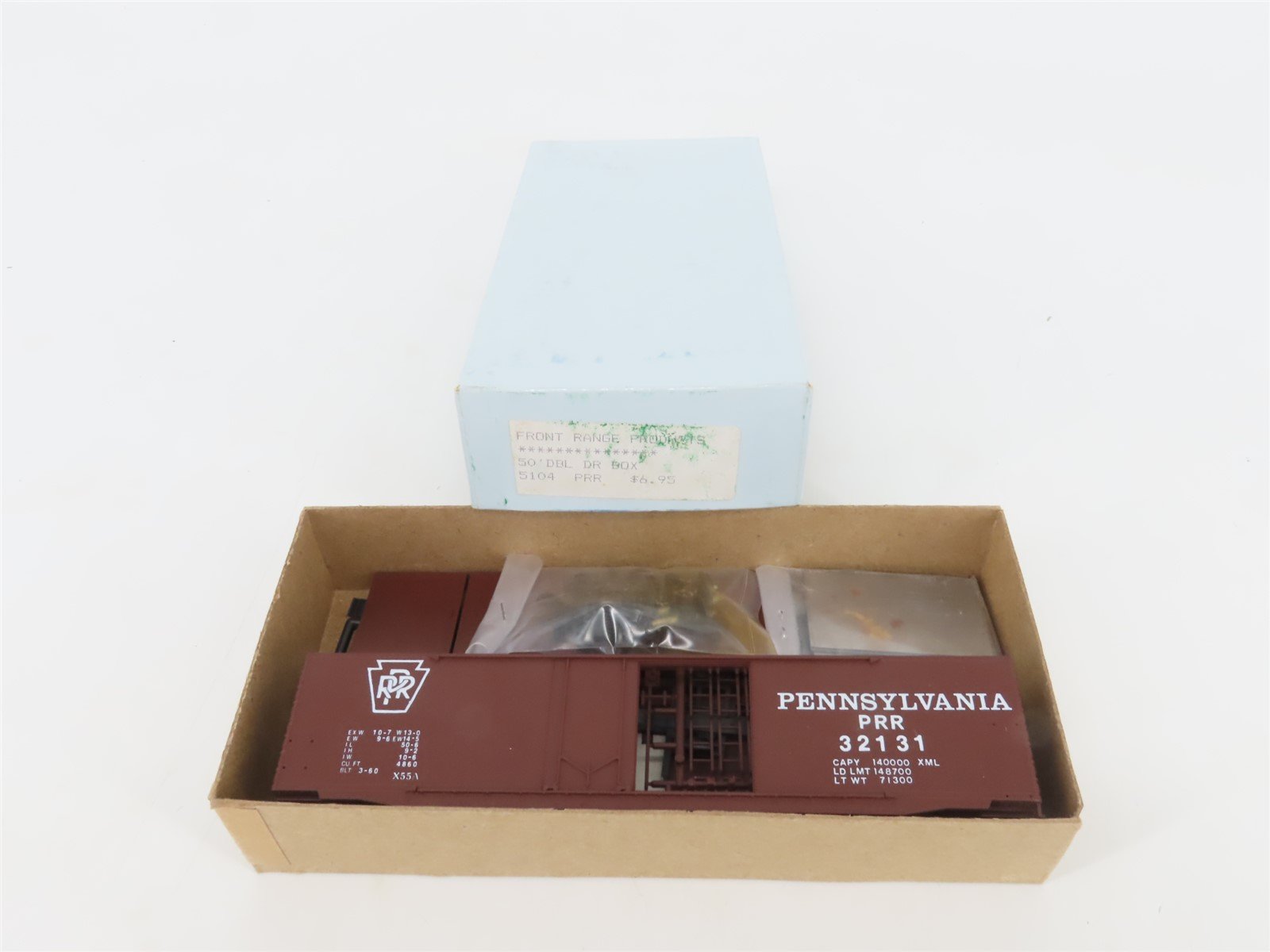 HO Scale Front Range Kit 5104 PRR Pennsylvania 50' Double Door Box Car #32131