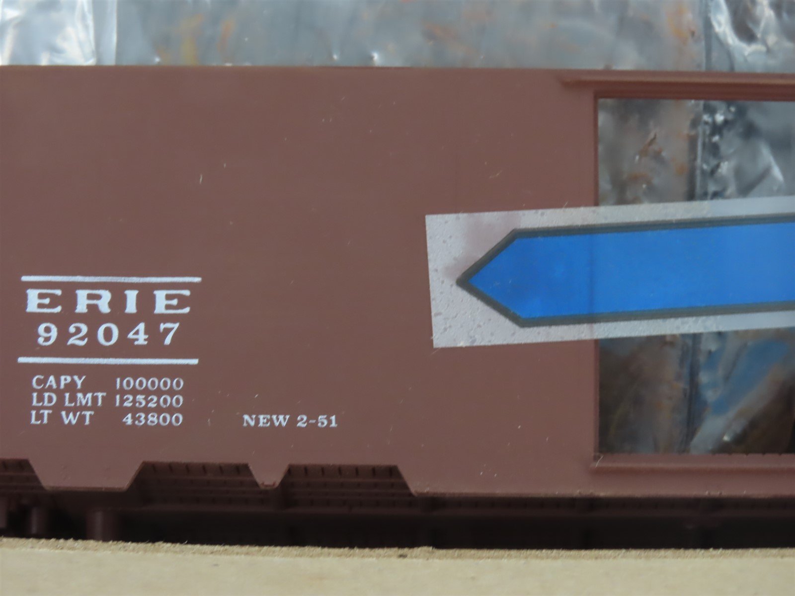 HO Scale Front Range Kit 4044 ERIE Railroad 40' Single Door Box Car #92047