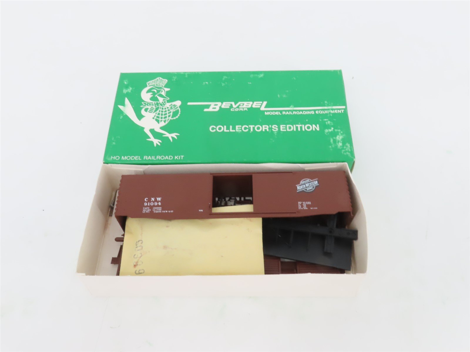 HO Bev-Bel Robin's Rails Kit #9930-2 CNW Chicago & Northwestern Box Car #91094